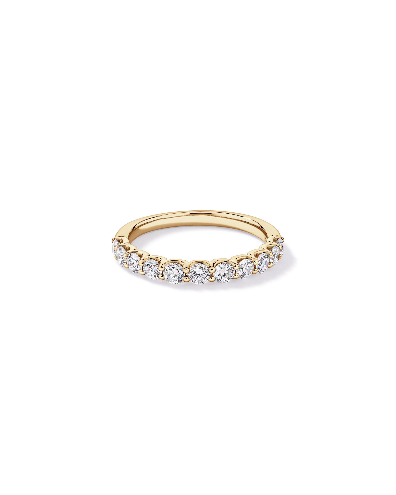 0.83TW Round Brilliant Laboratory-Grown Diamond Wedding Band in 14kt Yellow Gold