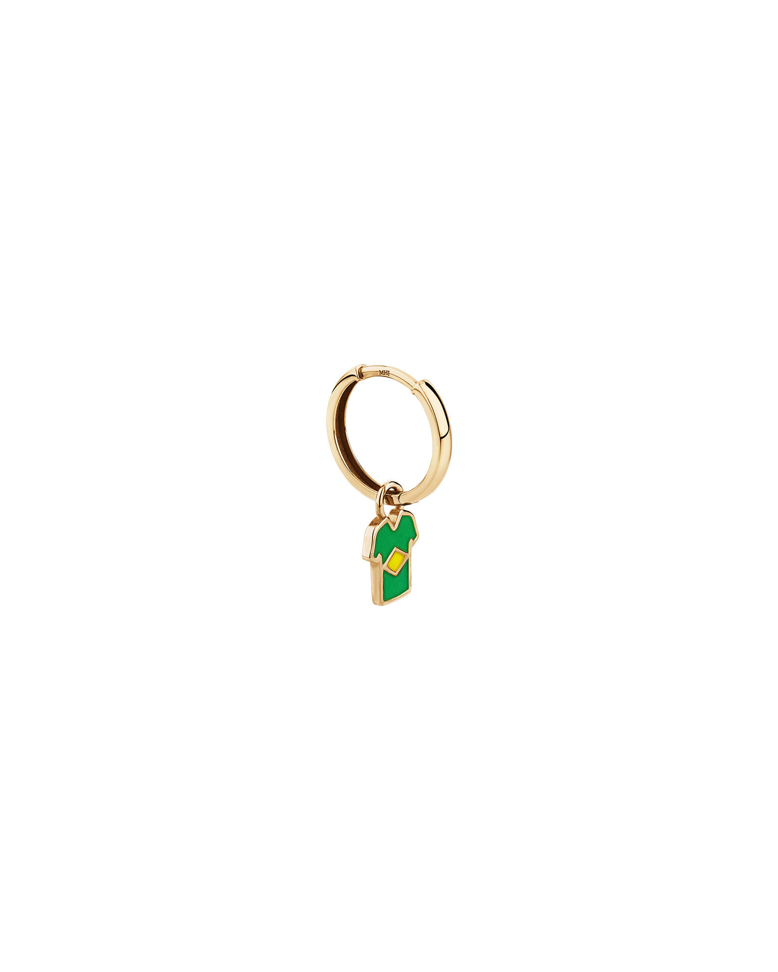 Brazil Jersey Earring Charm in 18Kt Vermeil