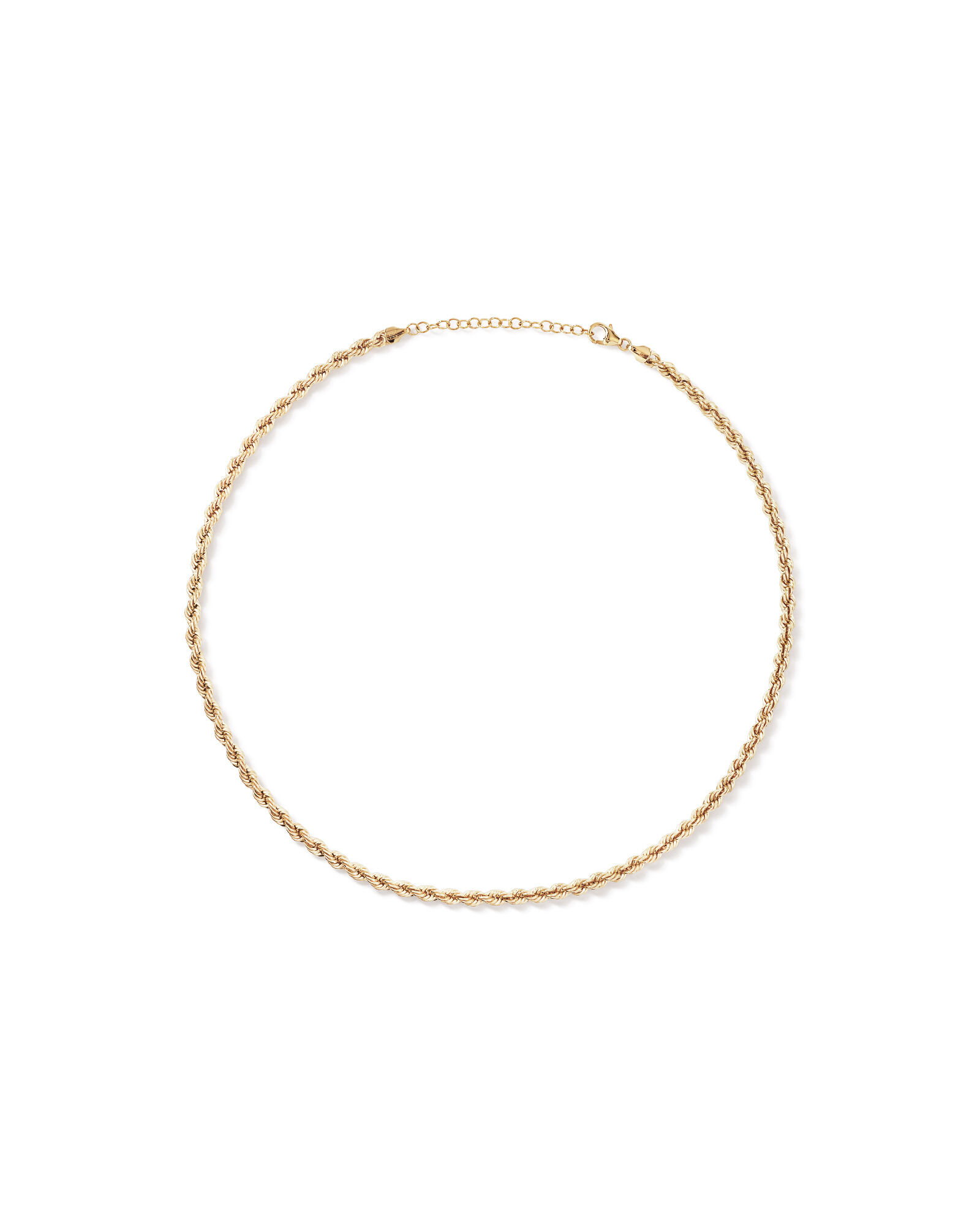 50cm (20") 4.4mm Width Hollow Rope Chain in 10kt Yellow Gold