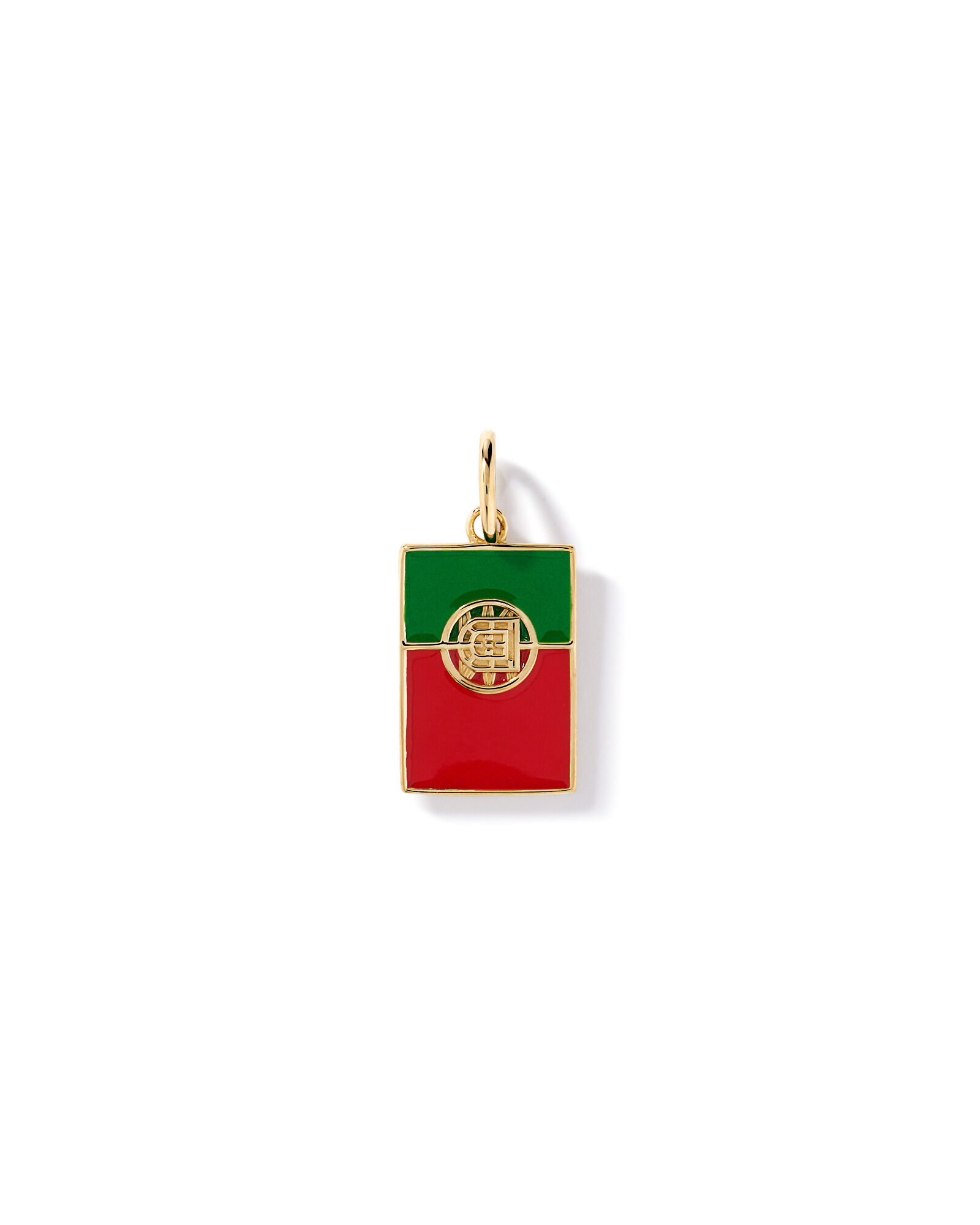 Pendentif du drapeau du Portugal en 18Kt Vermeil