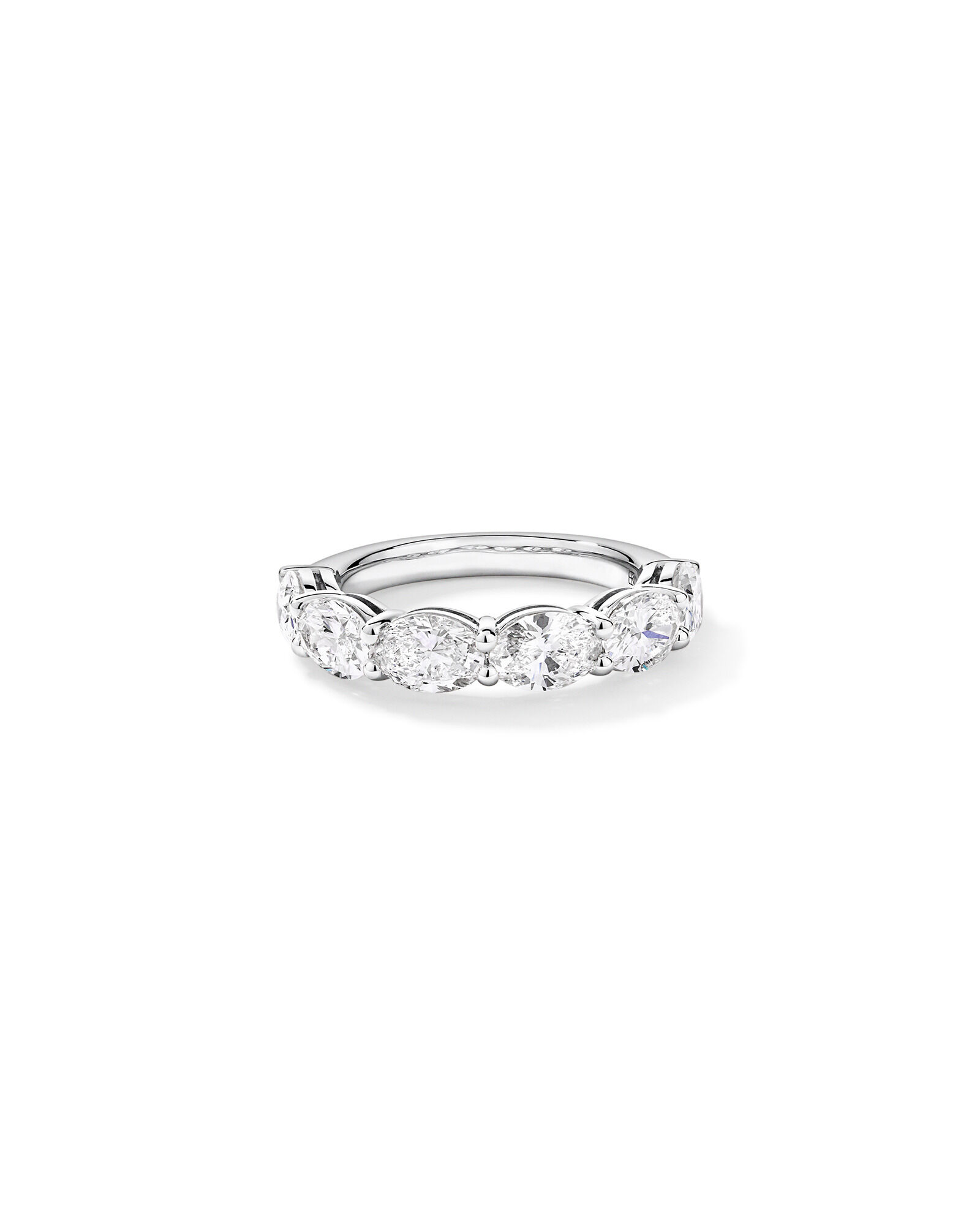 3.00TW Oval Laboratory-Grown Diamond Wedding Ring in 14kt White Gold