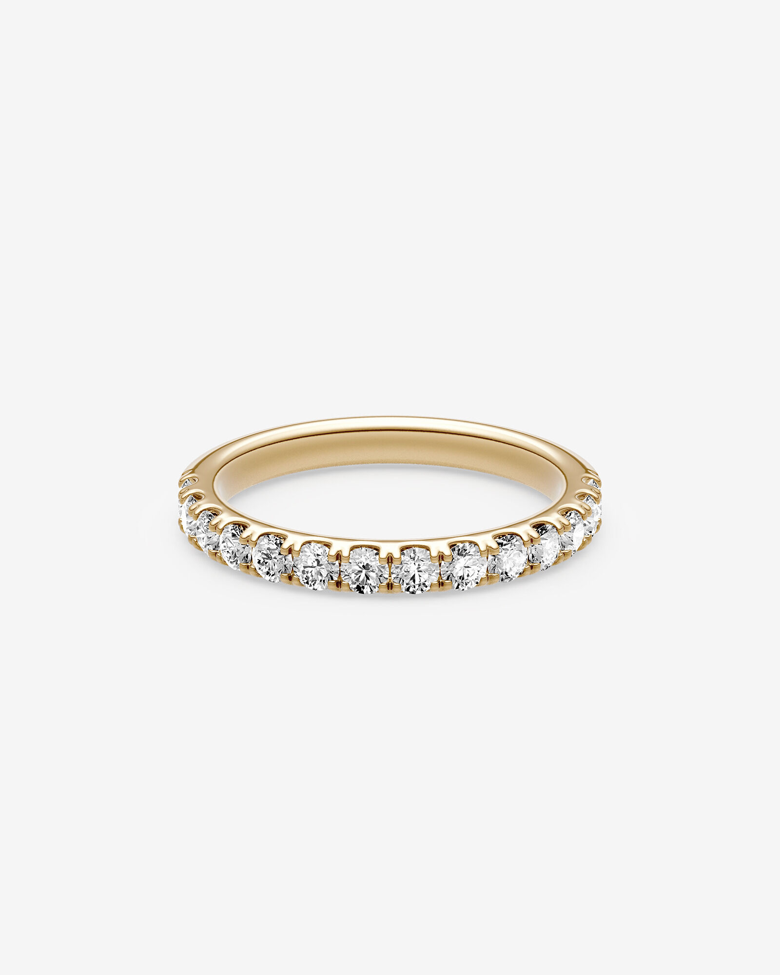 0.75 Carat TW Round Brilliant Half Claw Ring in 18kt Yellow Gold