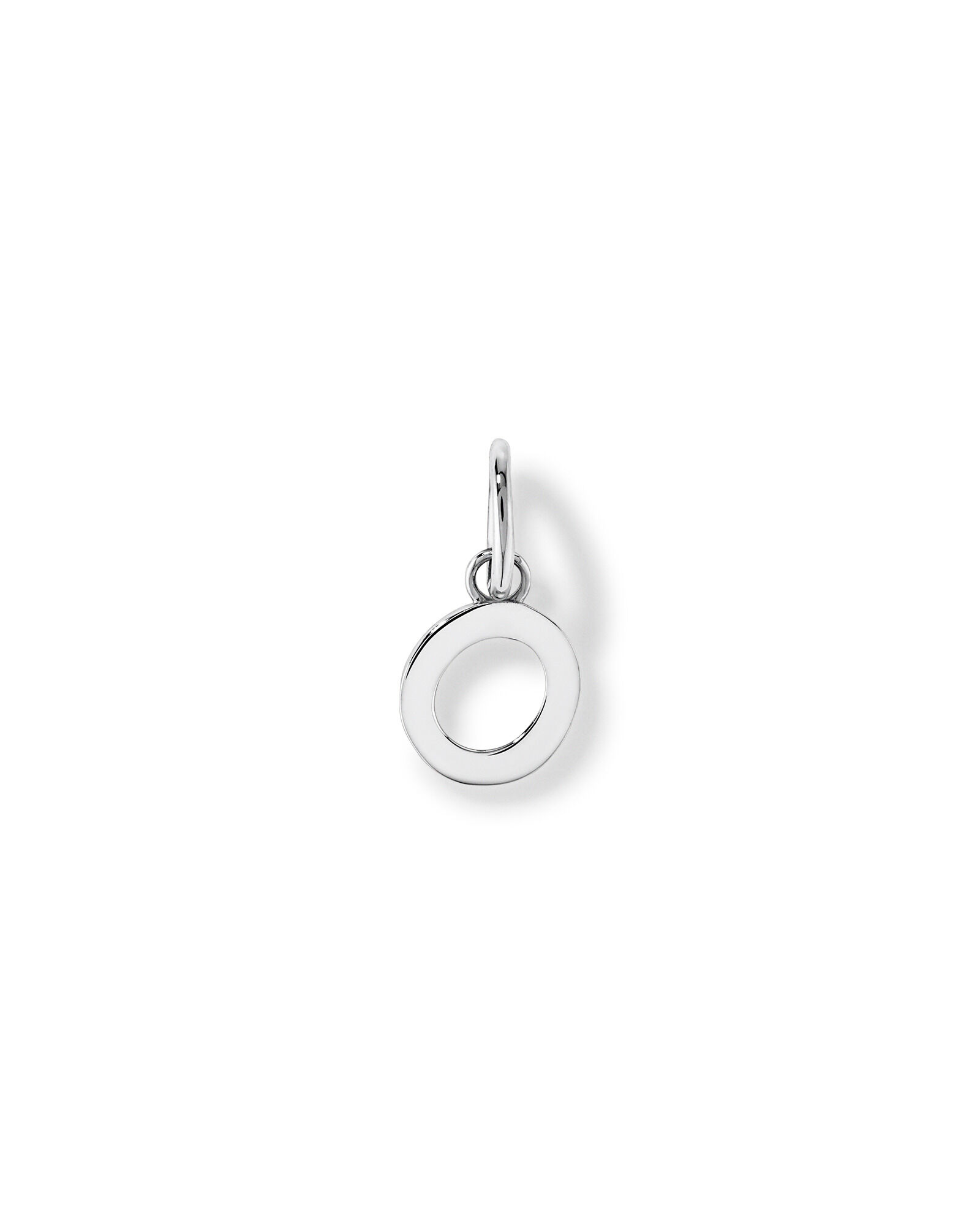 Letter O Initial Pendant in Sterling Silver