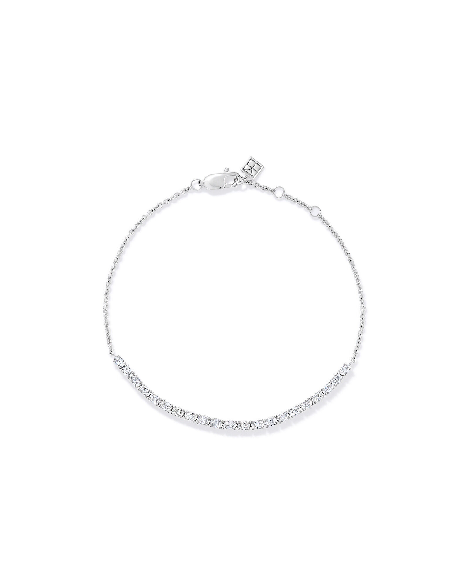 1.02TW Oval Lab Tennis Bracelet in Silver