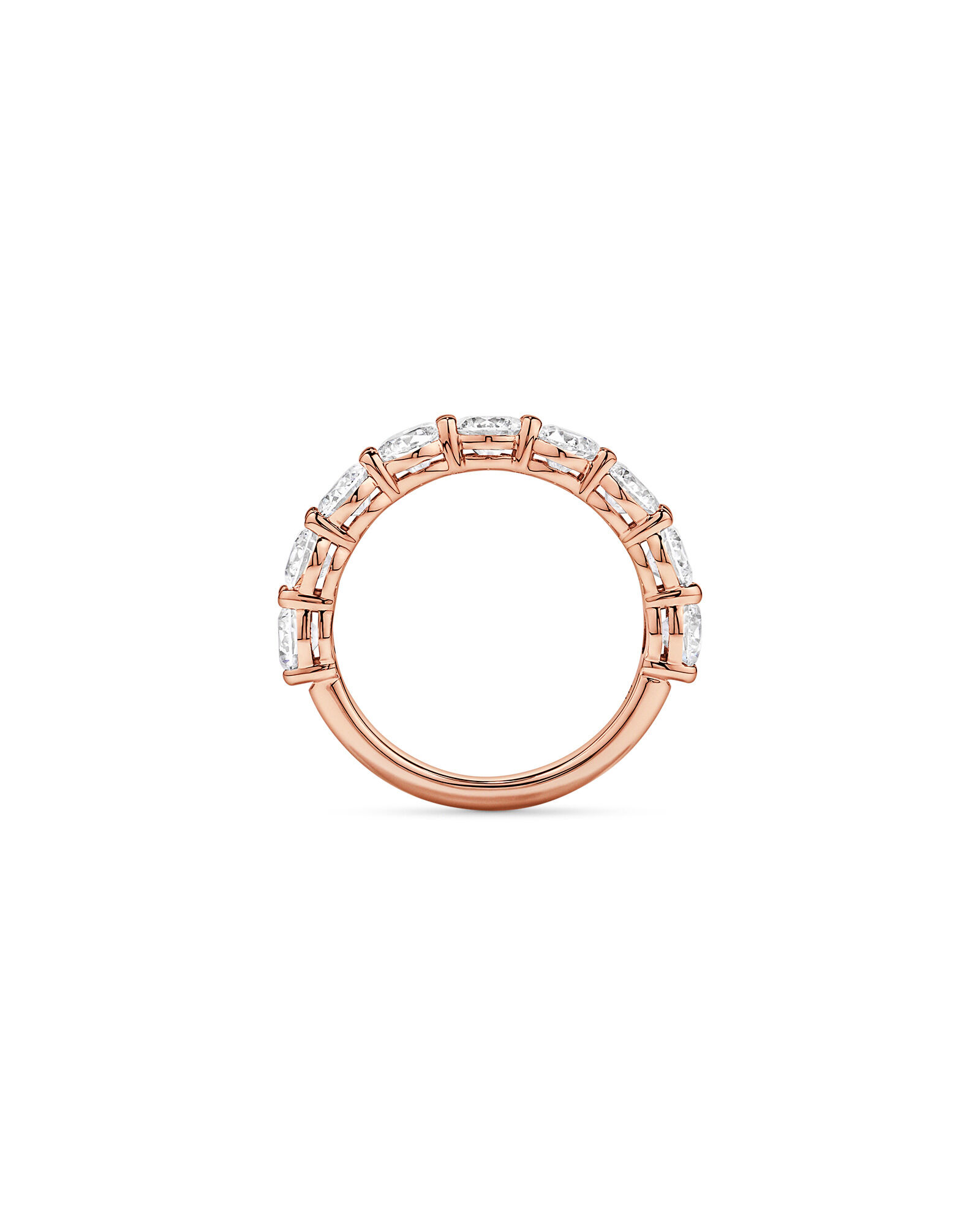 2.74TW Round Brilliant Laboratory-Grown Diamond Wedding Ring in 14kt Rose Gold