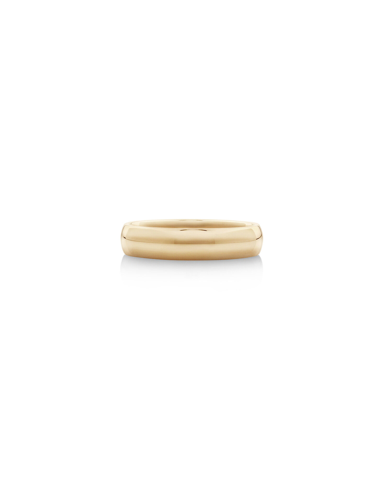 5mm High Domed Wedding Band in 10kt Yellow Gold