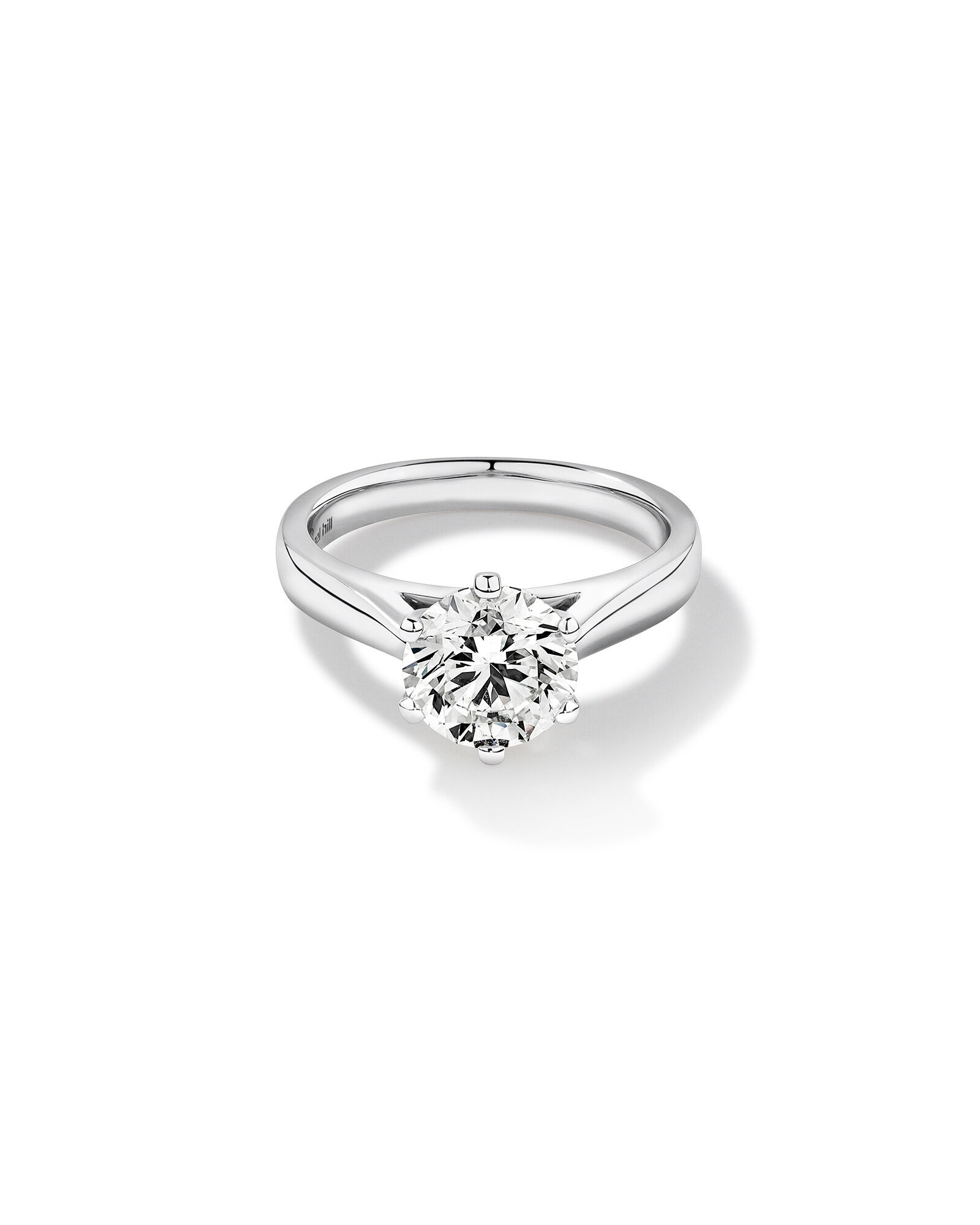 Certified Solitaire Engagement Ring with a 2 Carat TW Diamond in 14kt White Gold