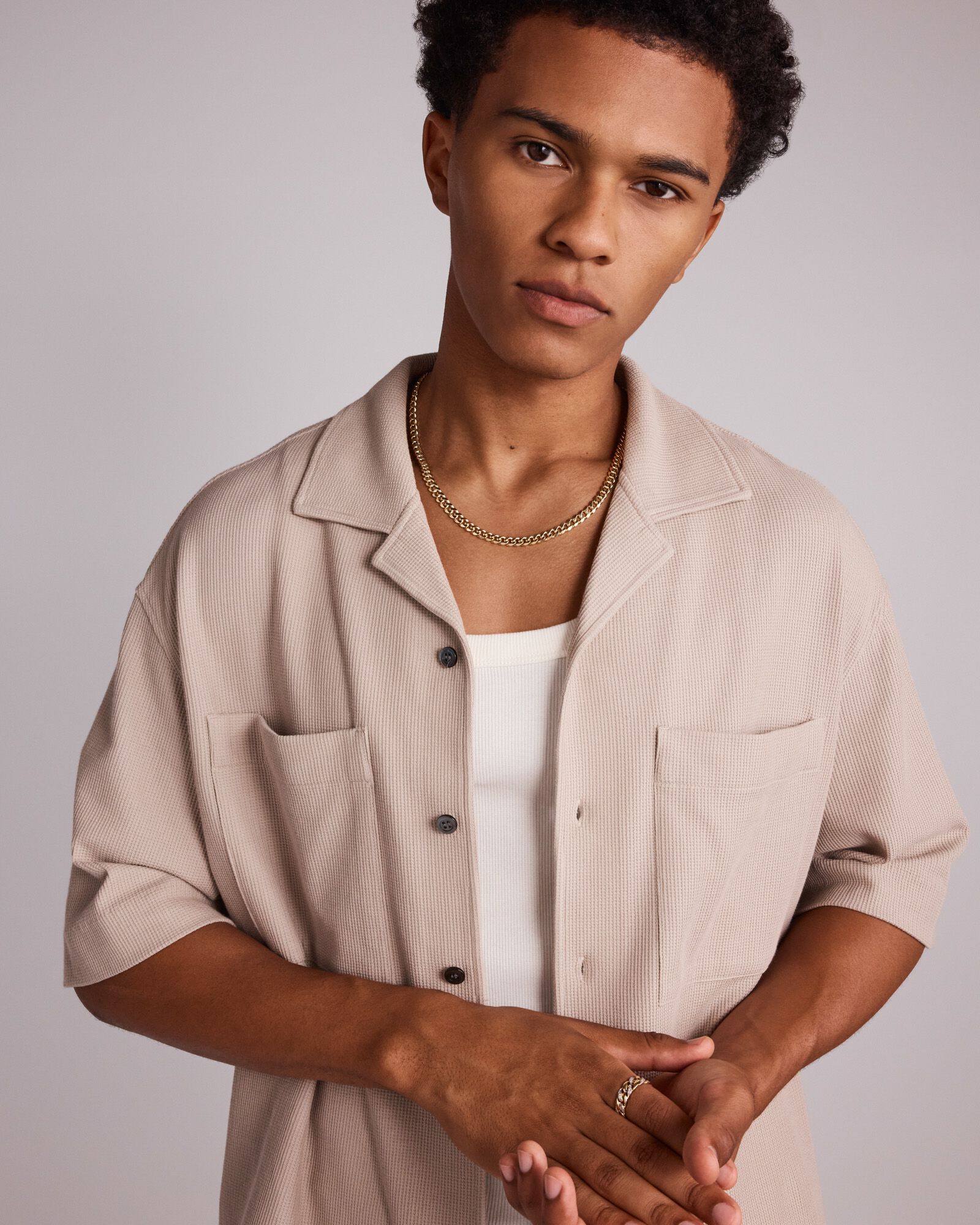 Curb Link Ring with 0.15 Carat TW of Diamonds in 10kt Yellow Gold