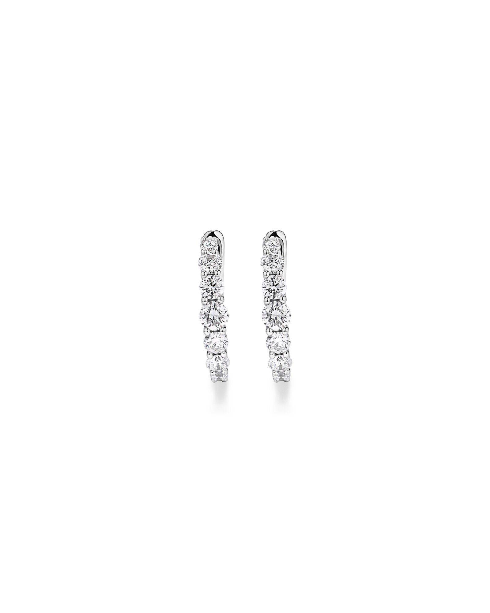 0.50TW Lab Diamond Huggies in Silver