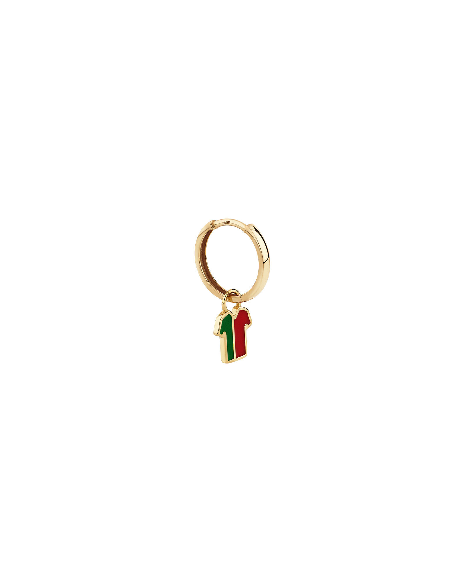 Portugal Jersey Earring Charm in 18Kt Vermeil
