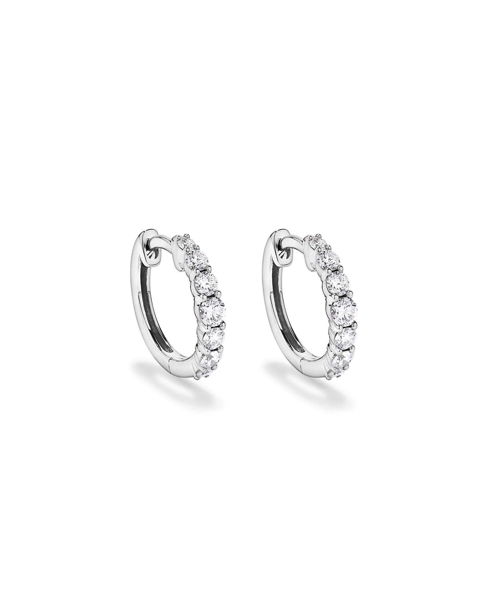 0.50TW Lab Diamond Huggies in Silver