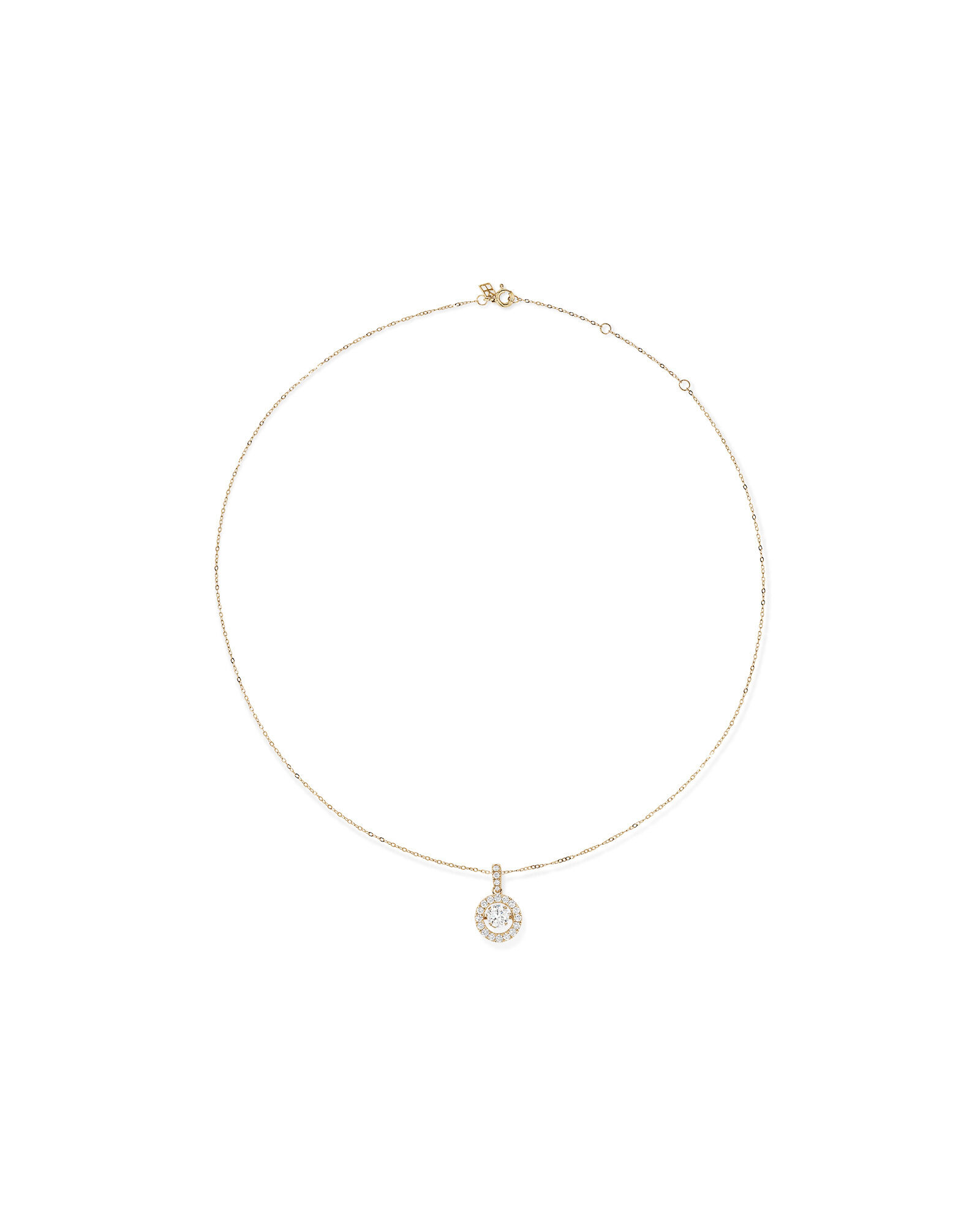 Lume Lab Round Pendant with 1.00 Carat TW of Laboratory-Grown Diamonds in 10kt Gold