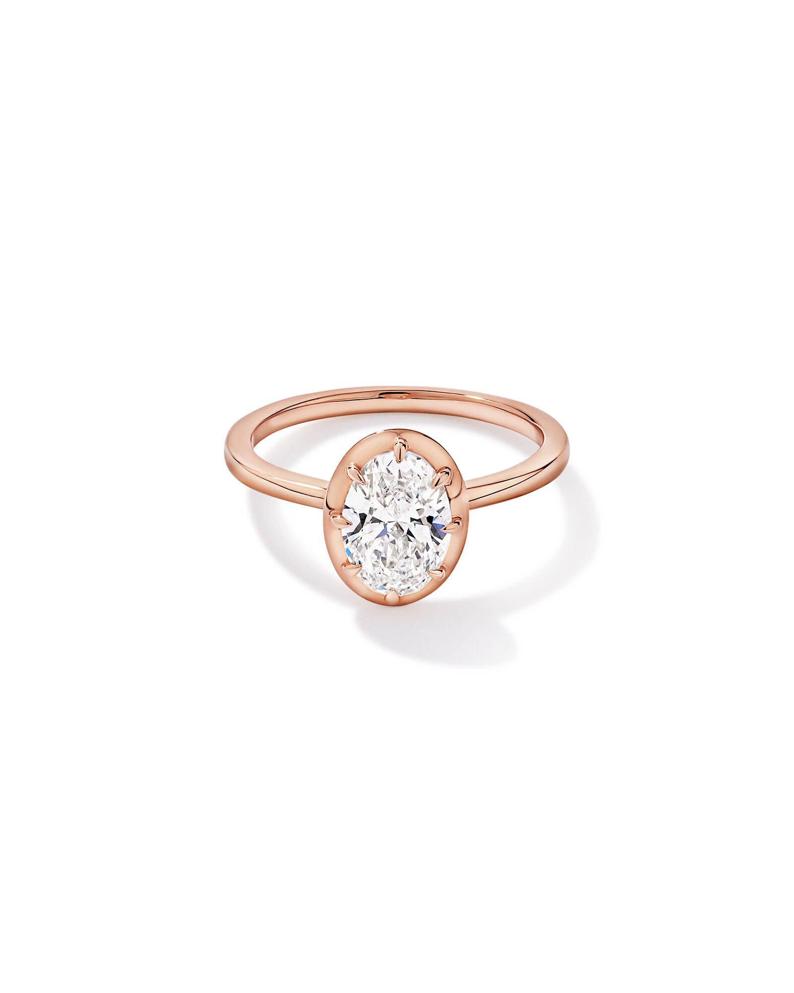 1.50TW Oval Laboratory-Grown Diamond Solitaire Ring in 14kt Rose Gold