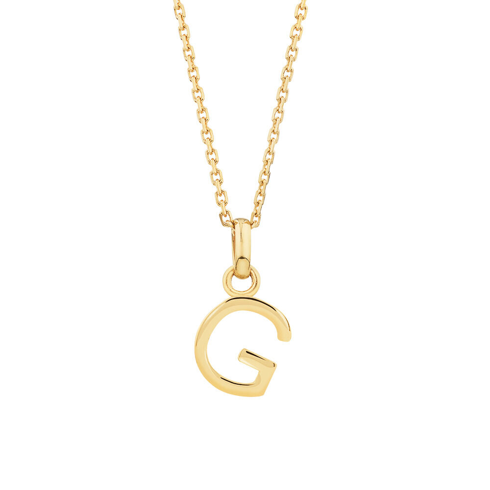 G Initial Pendant in 10kt Yellow Gold
