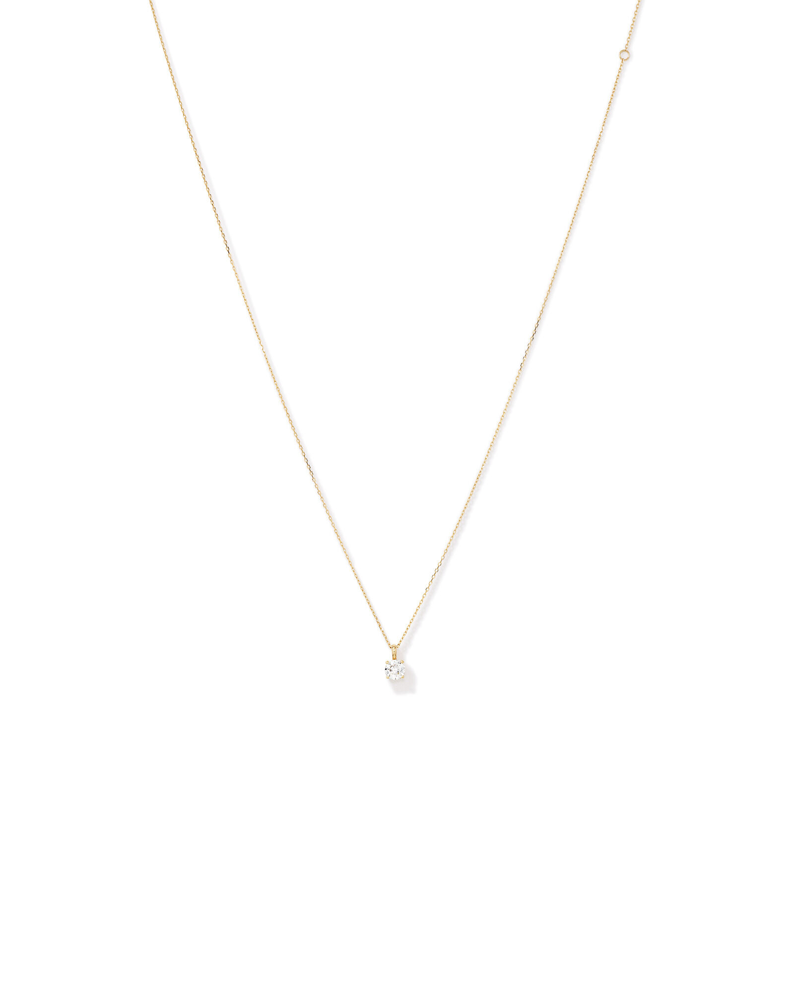 0.50Carat TW Laboratory-Grown Diamond Solitaire Pendant in 14kt Yellow Gold