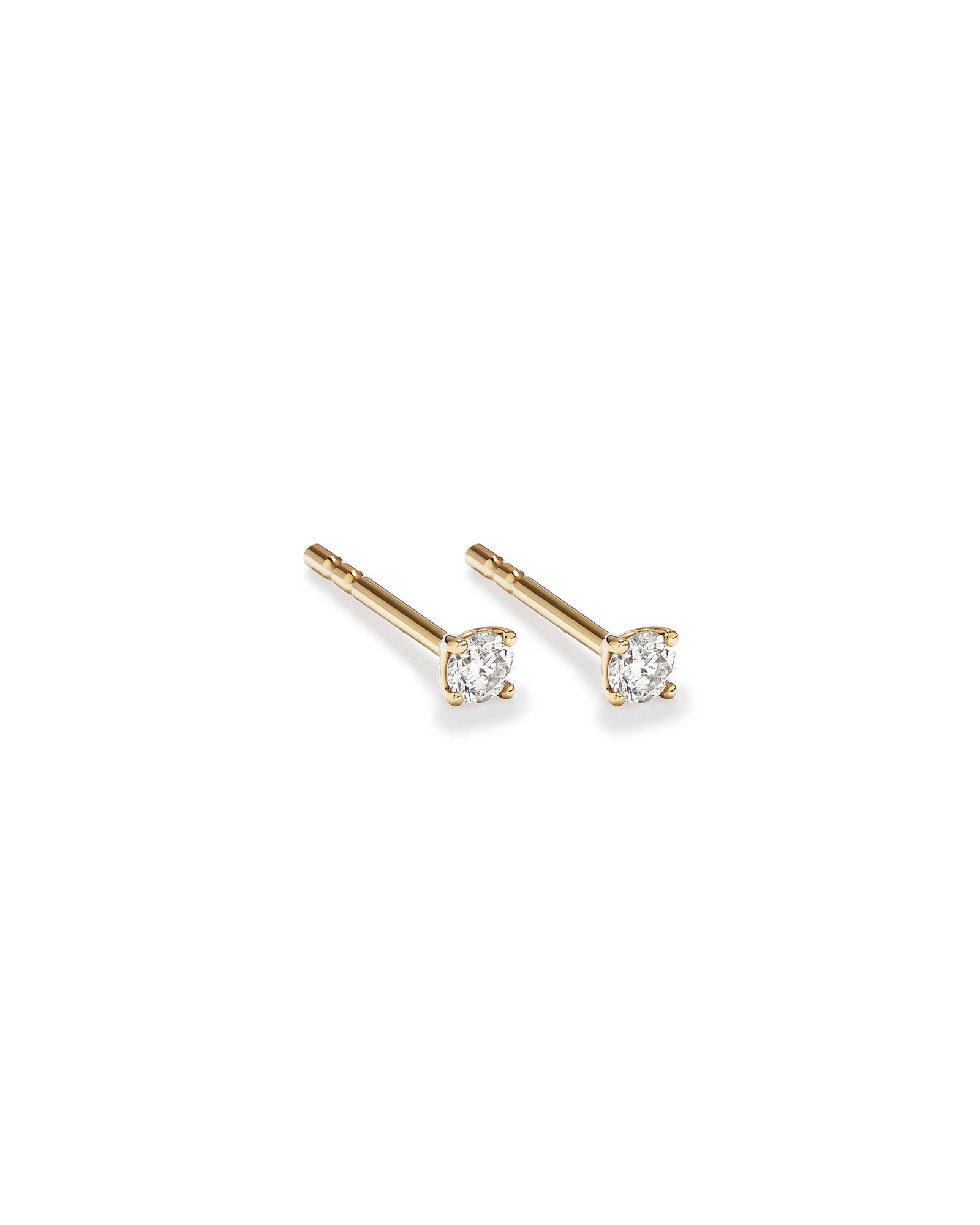 0.10 Carat TW Diamond Mini Solitaire Stud Earrings in 10kt Yellow Gold