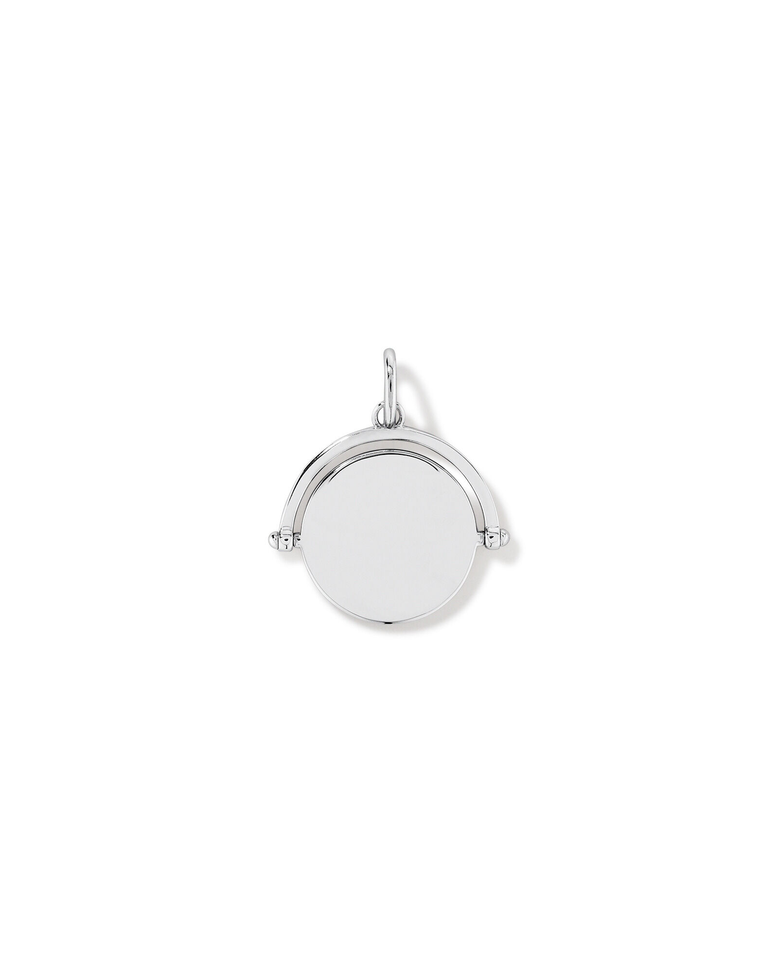 Engravable Spinning Circle Pendant in Sterling Silver