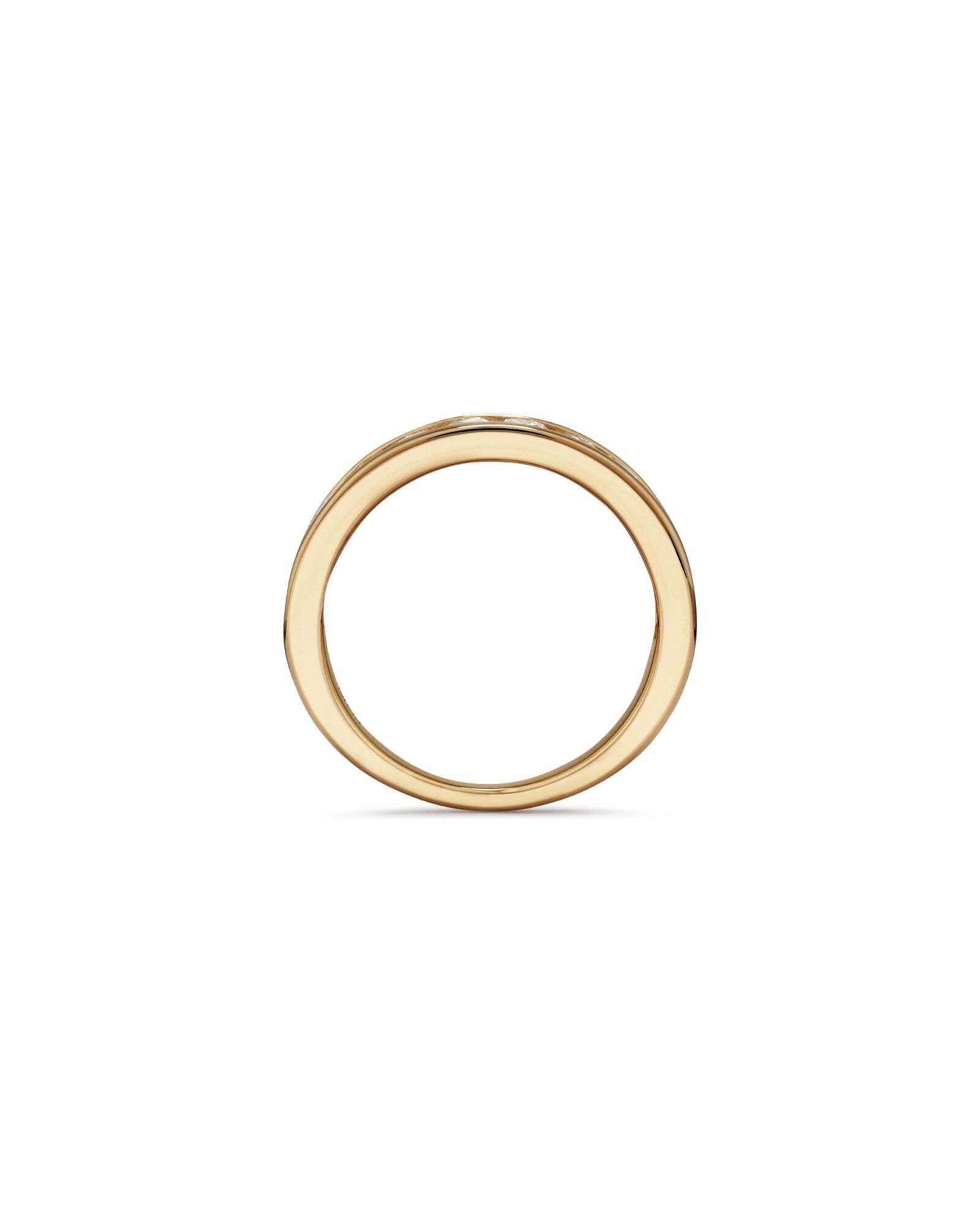 1.00 Carat TW Channel Set Round Brilliant Laboratory-Grown Diamond Wedding Ring in 14kt Yellow Gold