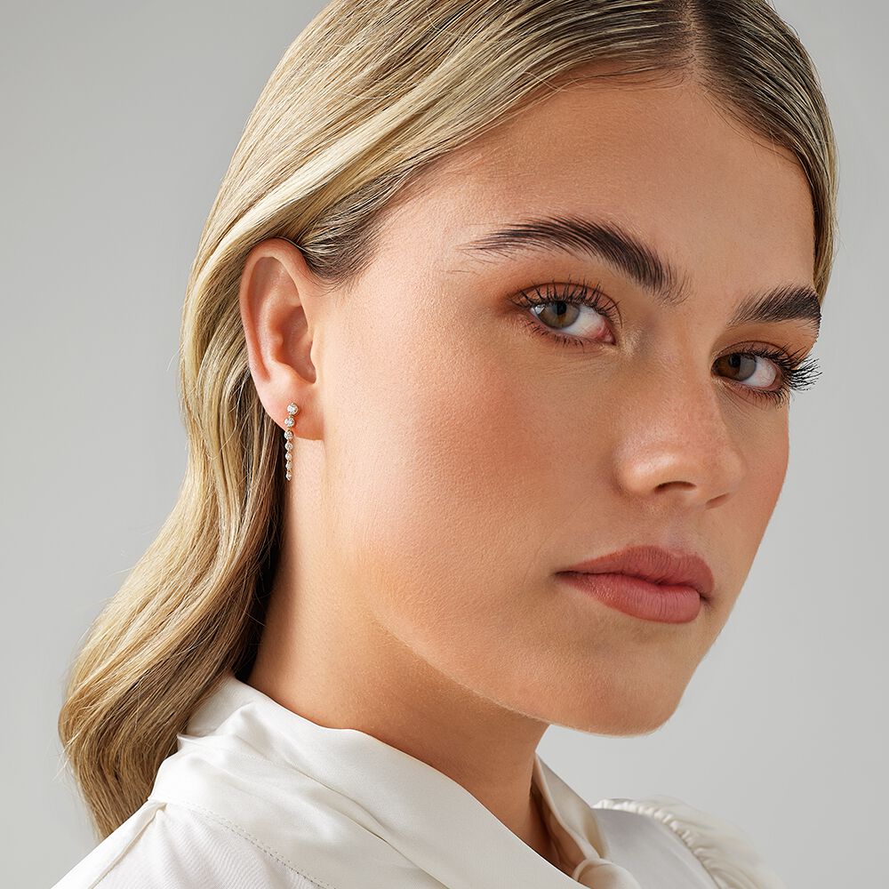 Drop Earrings with 0.50 Carat TW of Diamonds in 18kt Yellow Gold