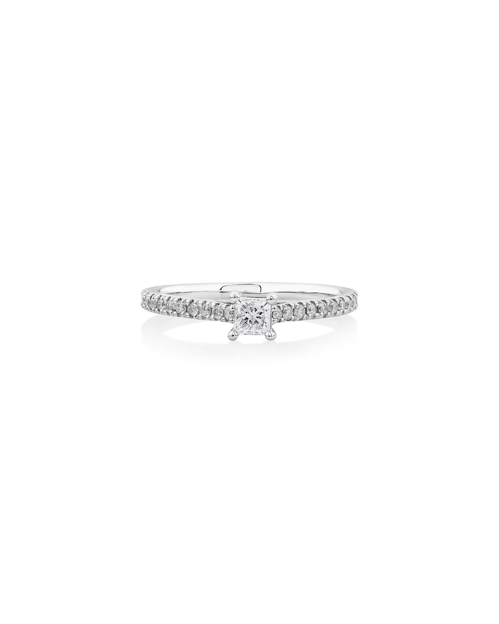 Engagement Ring with 0.50 Carat TW Diamonds in 14kt White Gold
