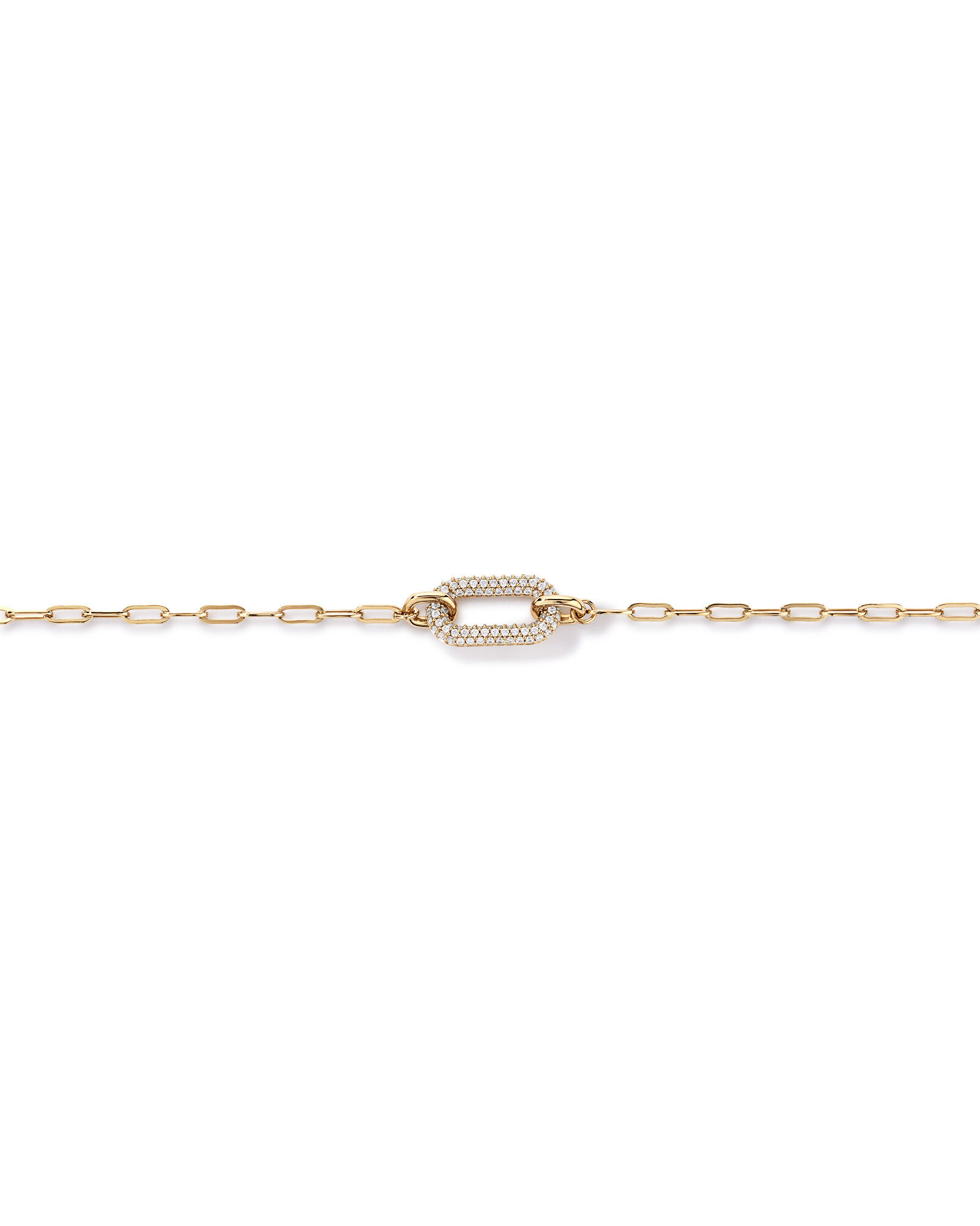 Luxe Links Bracelet with Cubic Zirconia in 18kt Vermeil