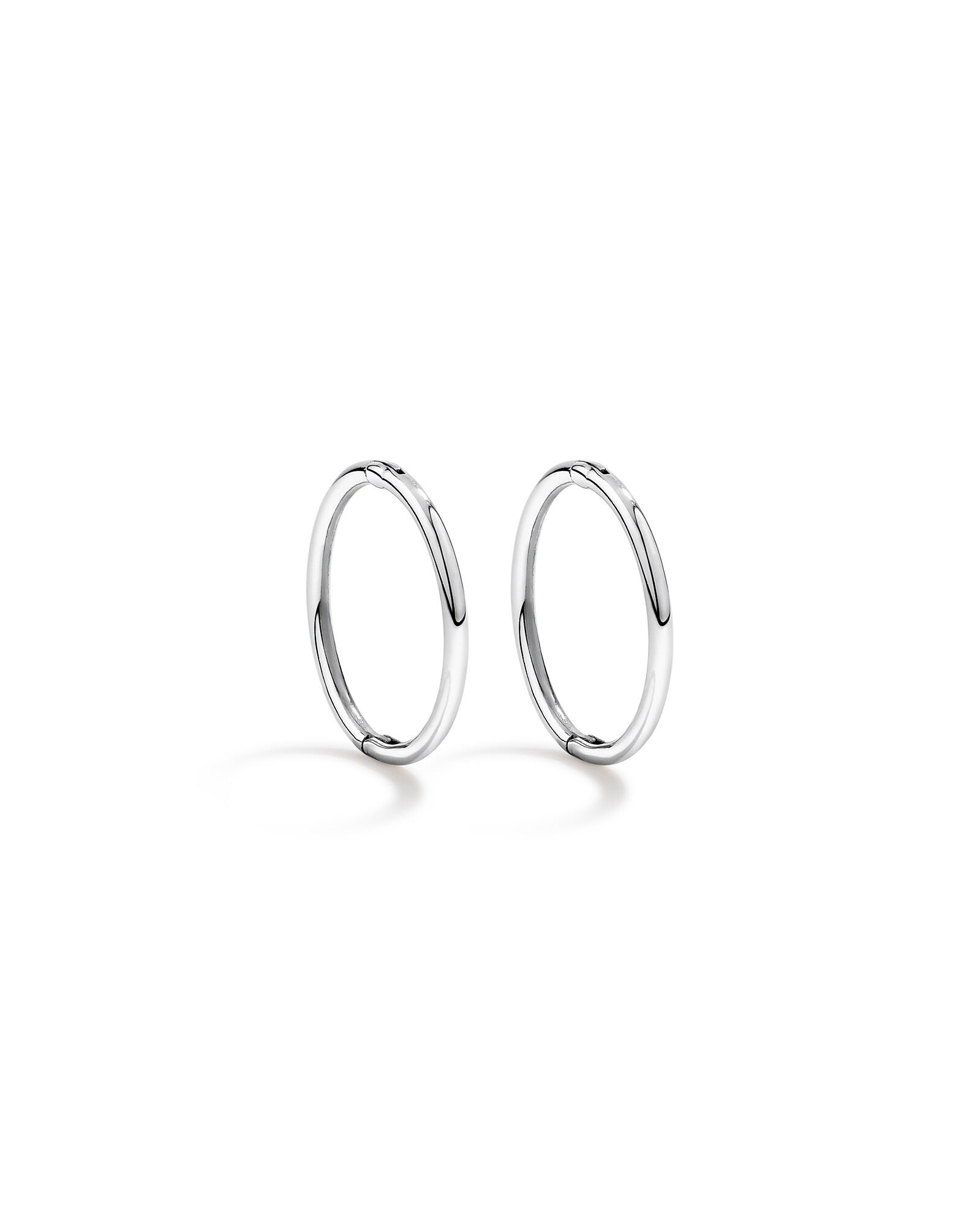 12mm Sleeper Earrings in 10kt White Gold
