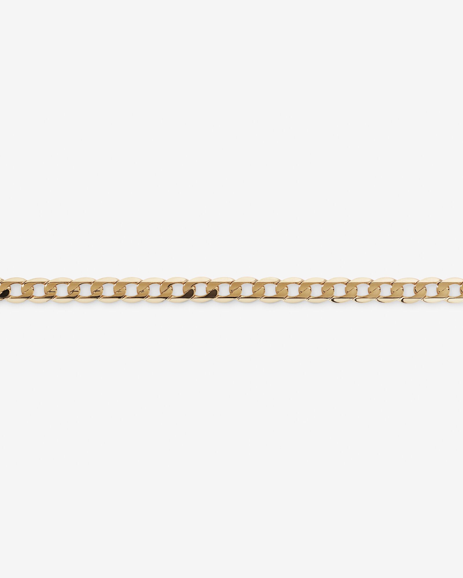 17cm (22") 4mm-4.5mm Width Curb Bracelet in 10kt Yellow Gold
