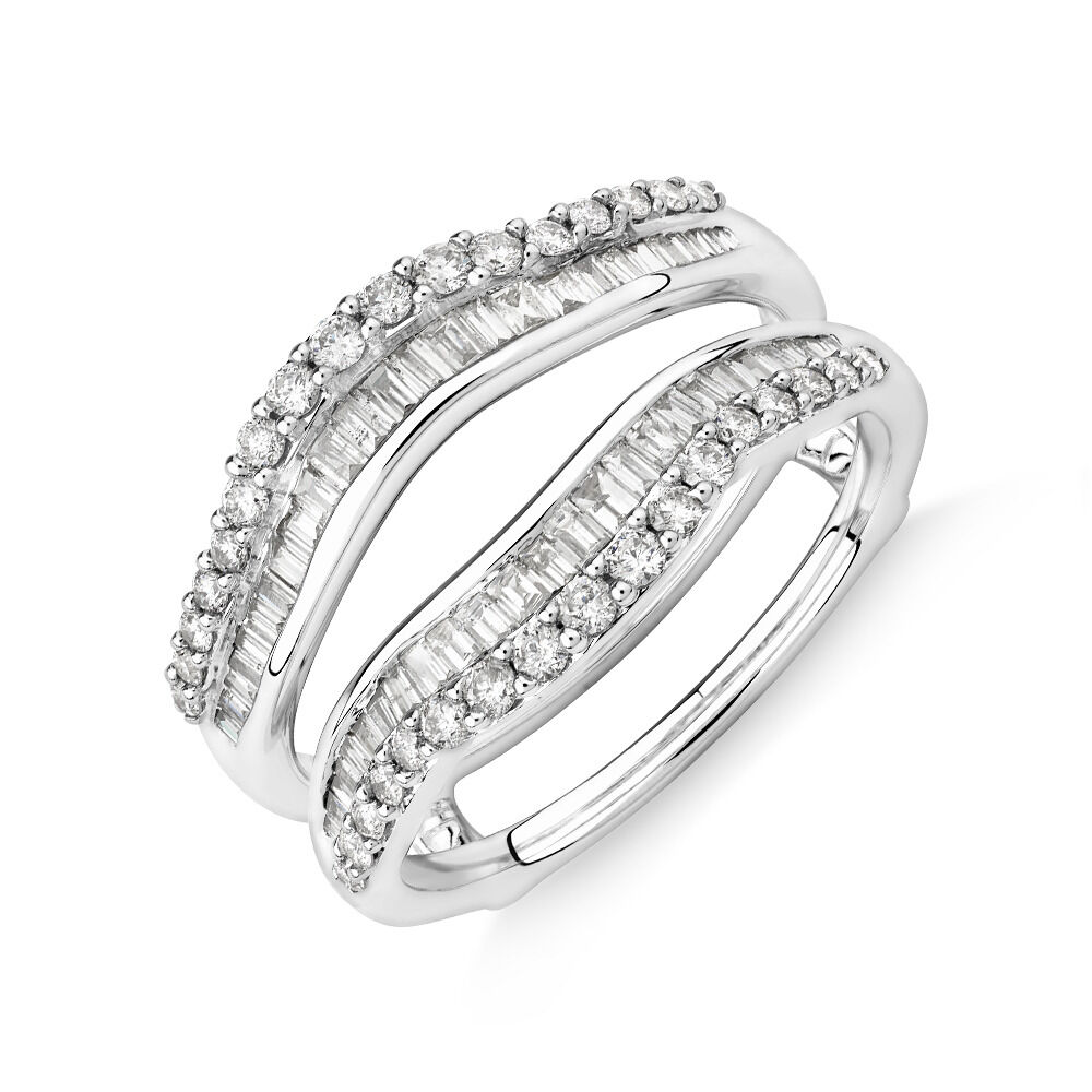 Enhancer Ring with 3/4 Carat TW of Diamonds in 14kt White Gold