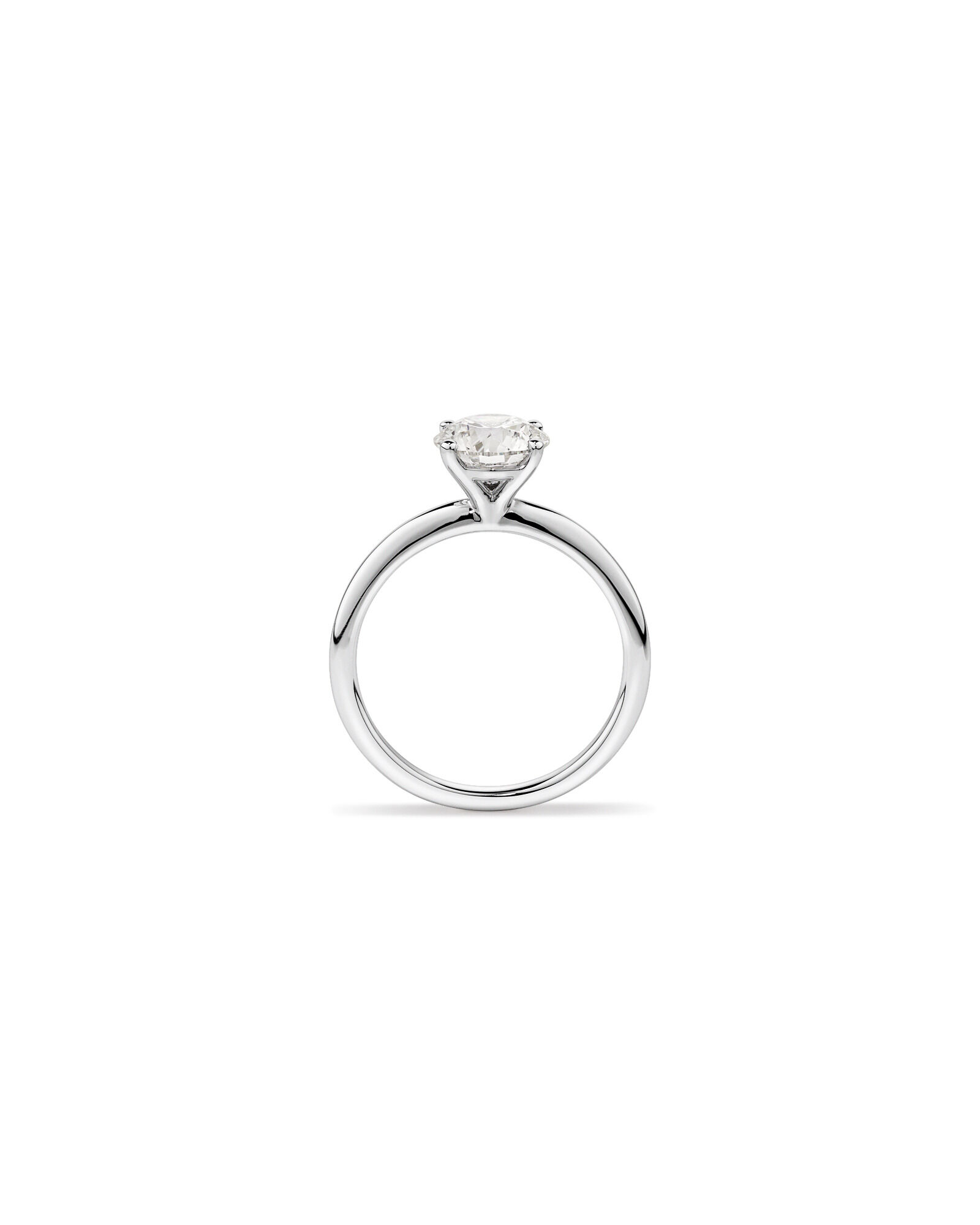 1.50 Carat TW Round Brilliant Laboratory-Grown Diamond Solitaire Engagement Ring In 14kt White Gold