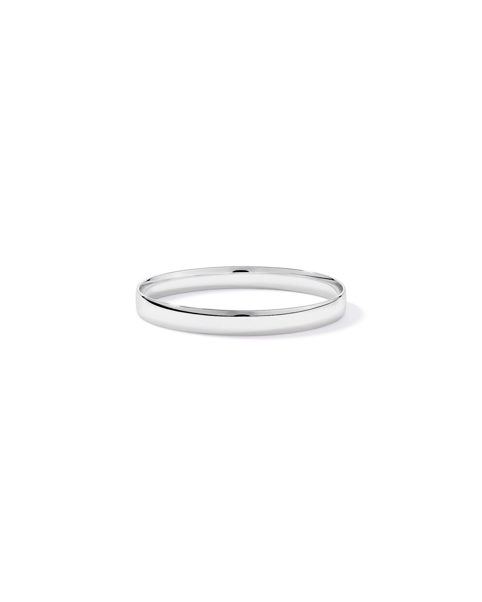 65mm Solid Oval Wide Bangle in Sterling Silver