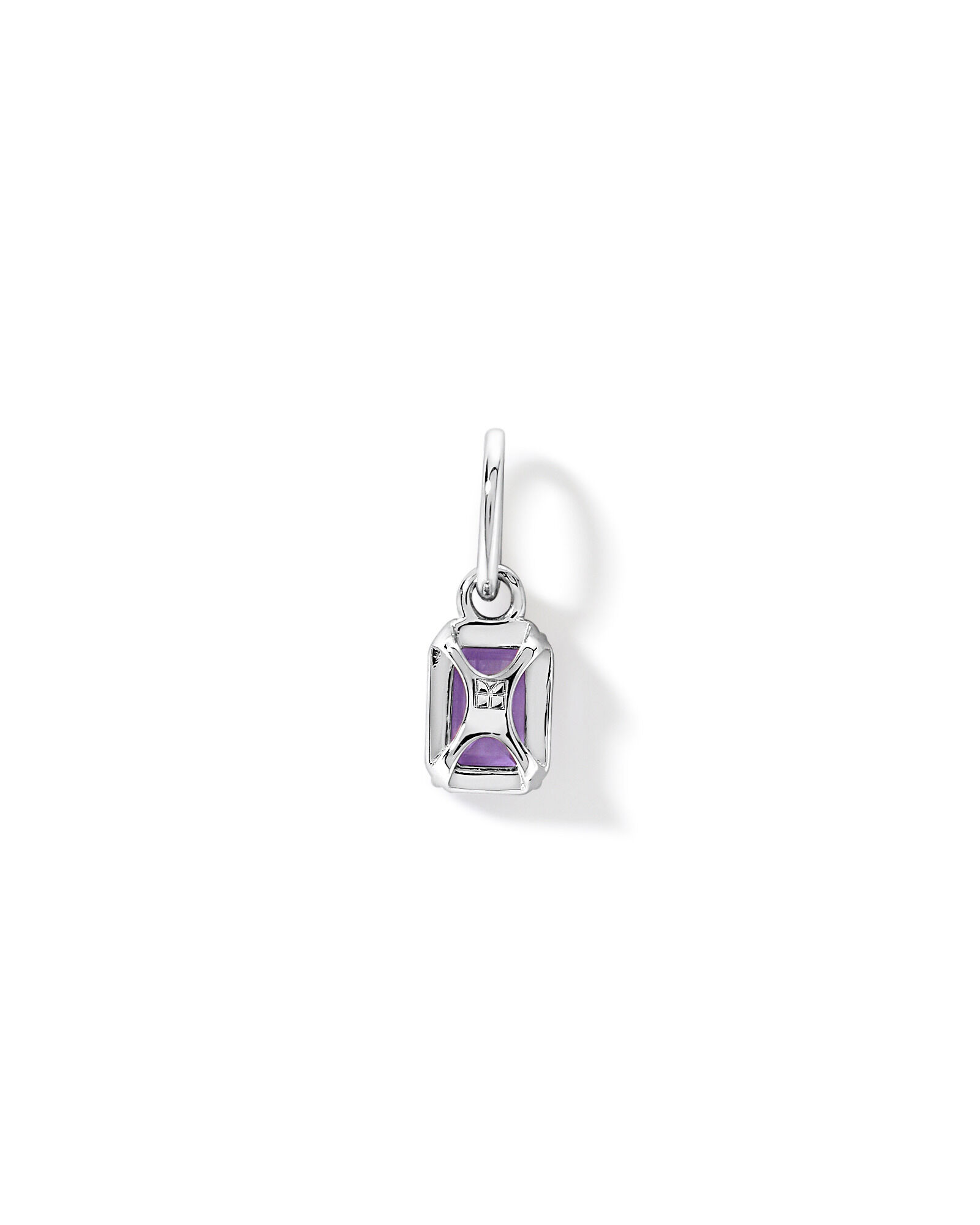 Pendentif en am&eacute;thyste taille &eacute;meraude en argent sterling