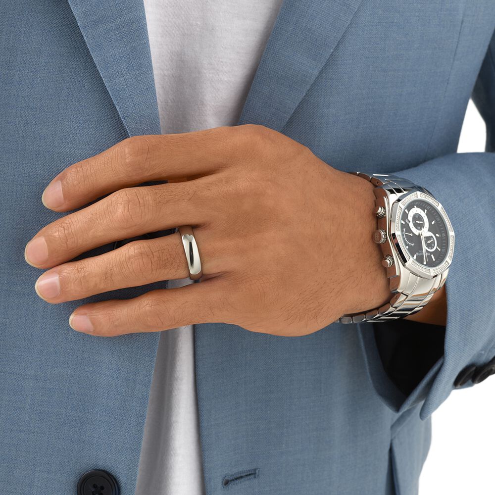 Men's Ring in Grey Sapphire Tungsten