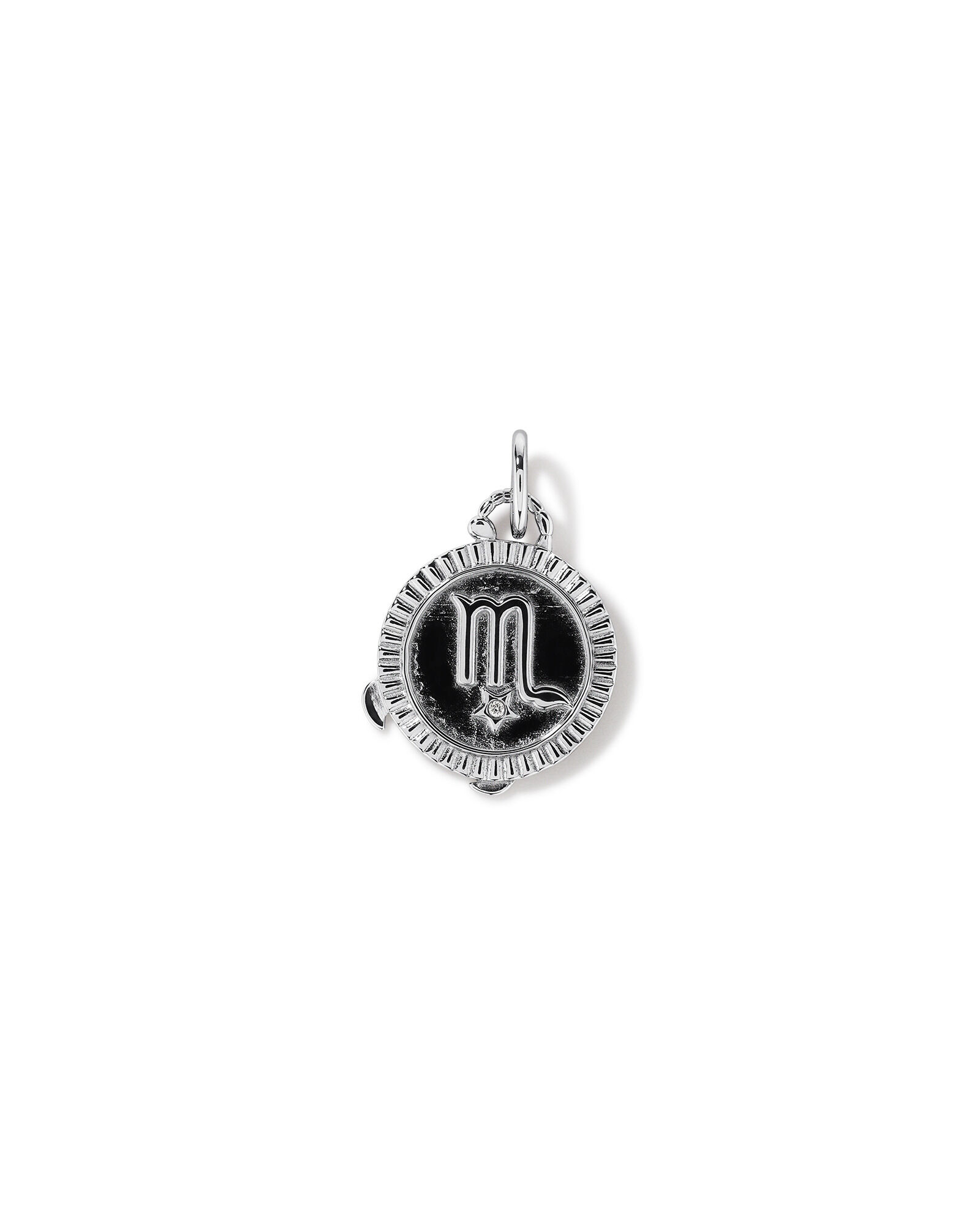 Diamond Accent Scorpio Zodiac Pendant in Sterling Silver
