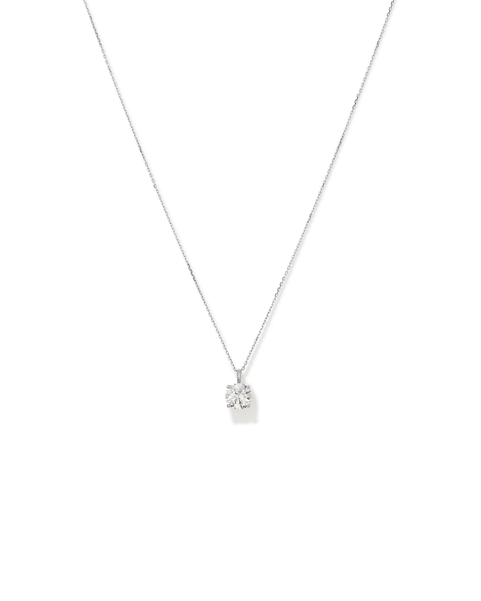 1.50 Carat TW Laboratory-Grown Diamond Solitaire Pendant in 14kt White Gold