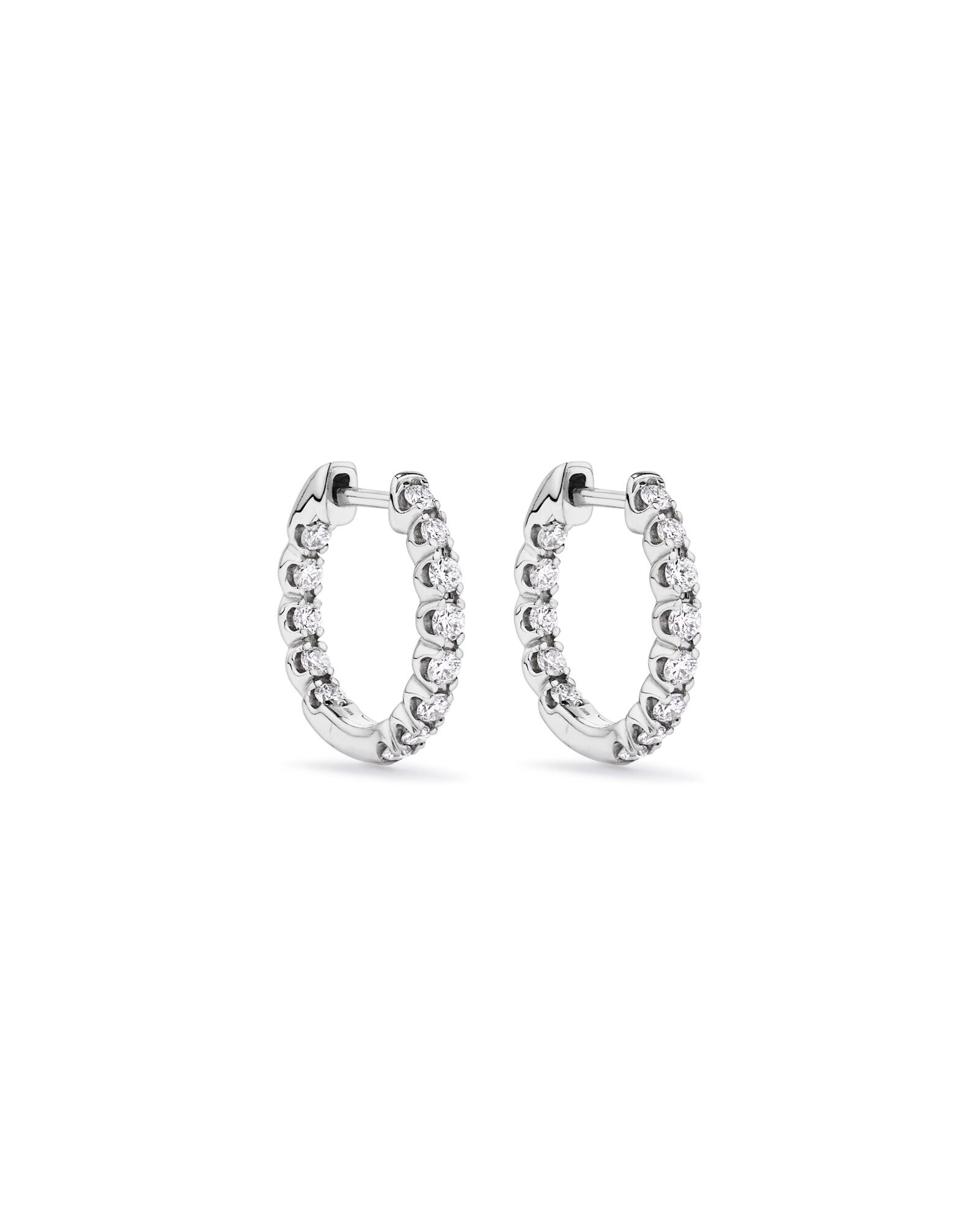 0.50 Carat TW Laboratory-Grown Diamond Hoop Earrings in Sterling Silver
