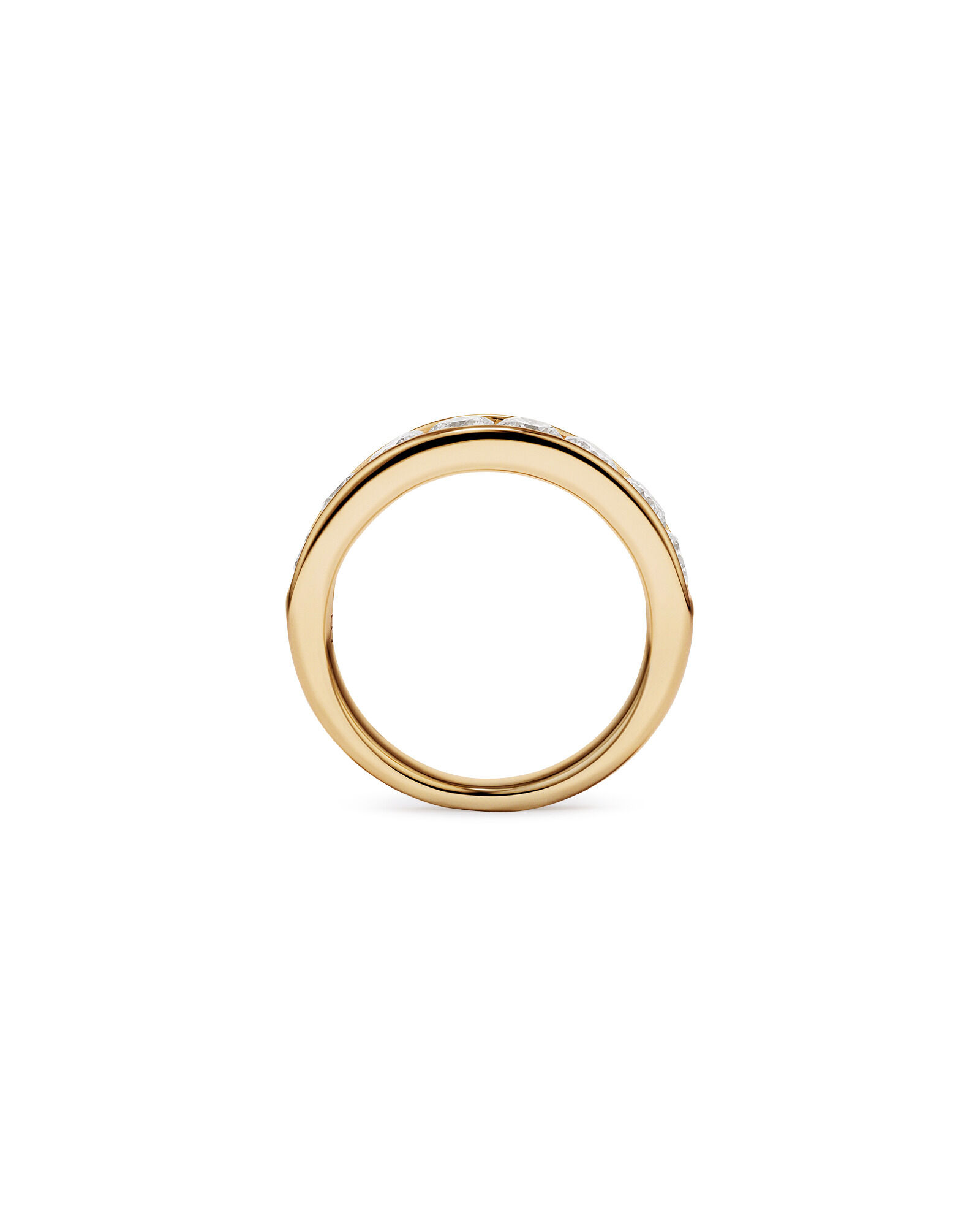 1.50 Carat TW Channel Set Round Brilliant Lab-Grown Diamond Wedding Ring in 14kt Yellow Gold