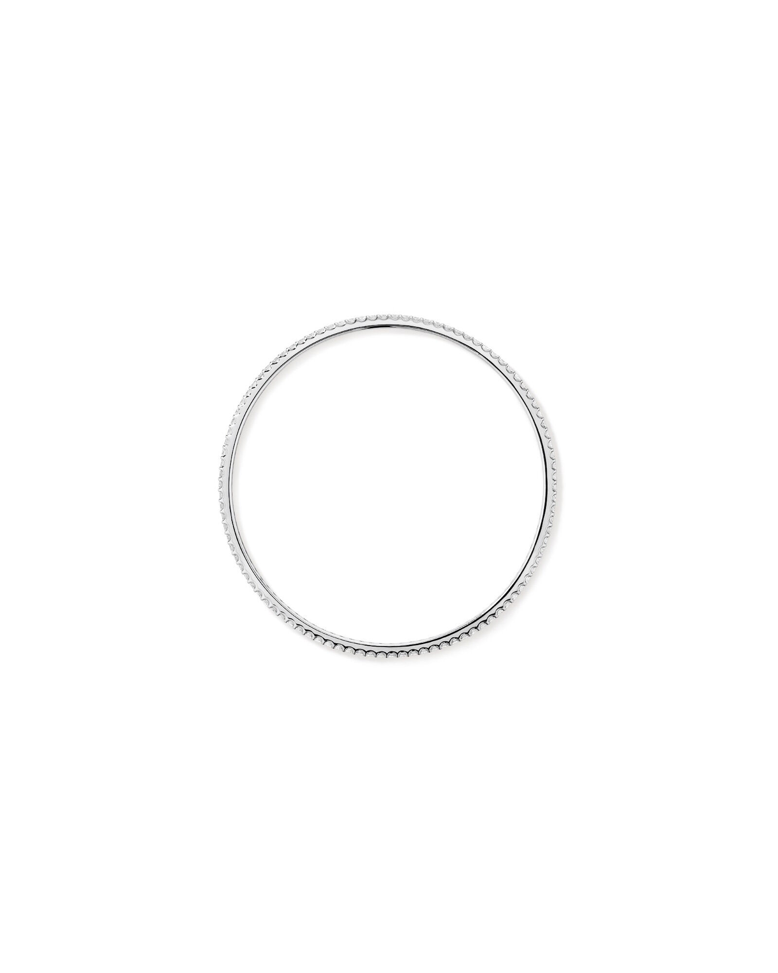 3.00 Carat TW Round Brilliant Laboratory-Grown Diamond Oval Eternity Bangle in 10kt White Gold
