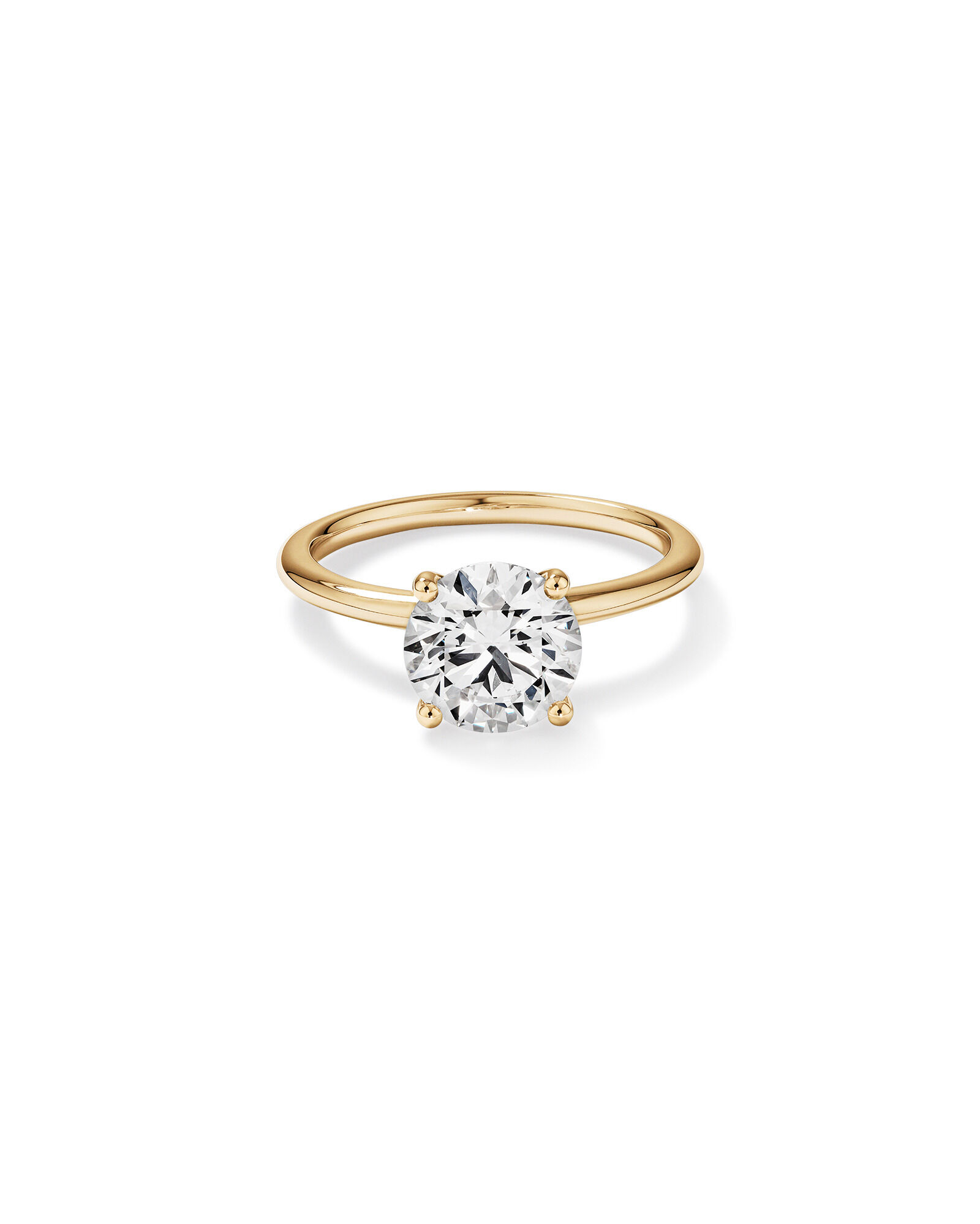 2 Carat TW Round Brilliant Laboratory-Grown Diamond Solitaire Engagement Ring in 14kt Yellow Gold