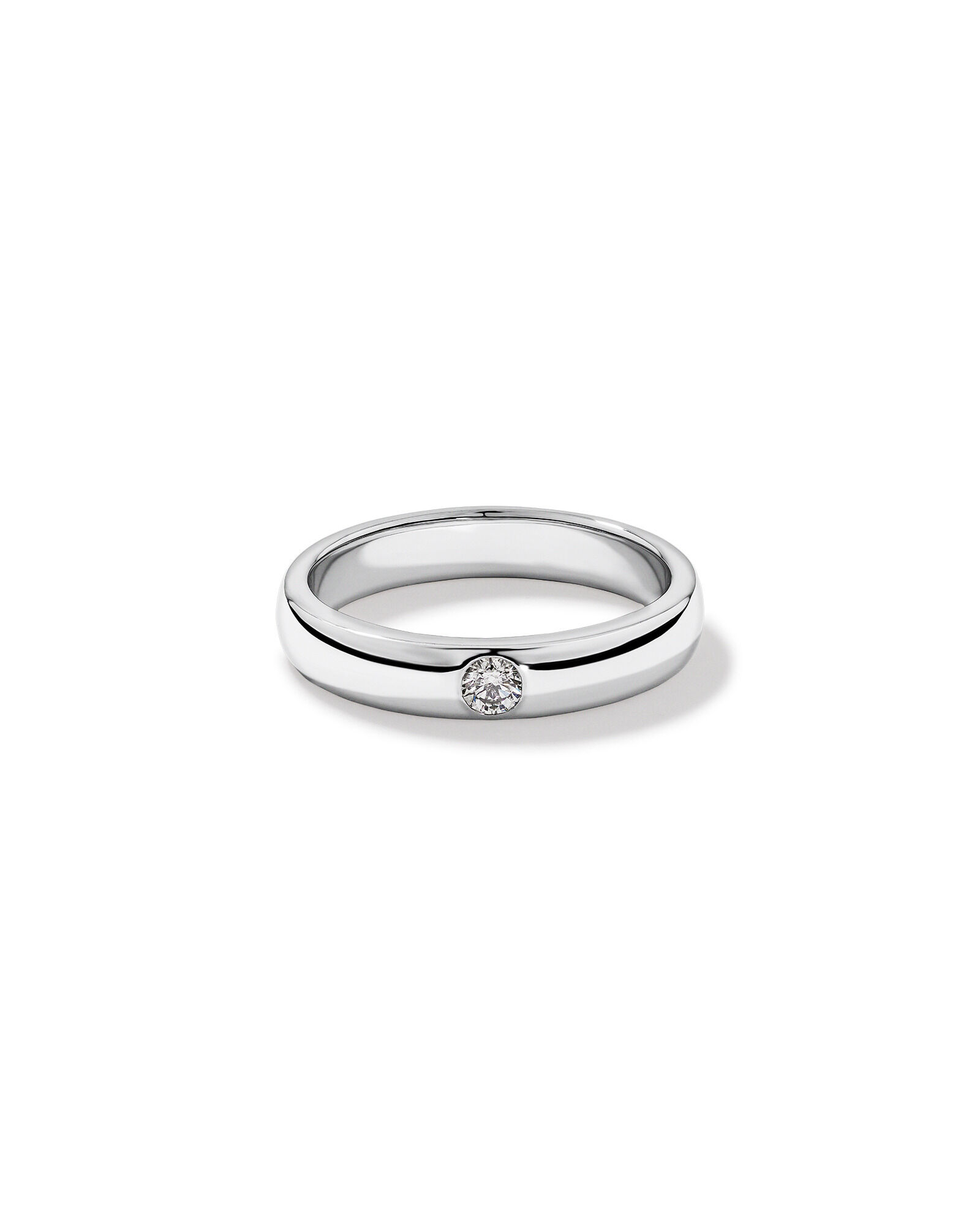 0.10 Carat TW Round Brilliant Diamond Duo Wedding Band in 18kt White Gold