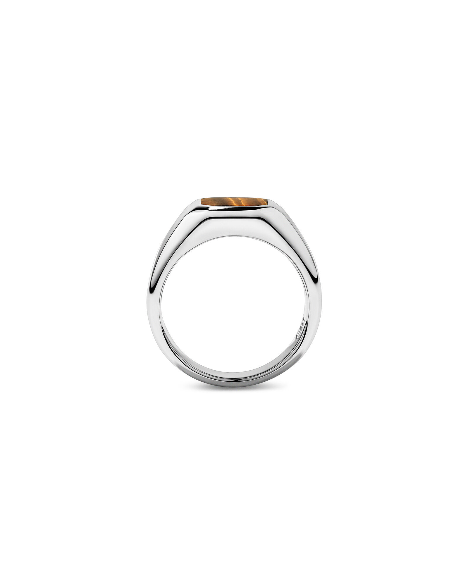 Tiger&rsquo;s Eye Square Ring in Sterling Silver