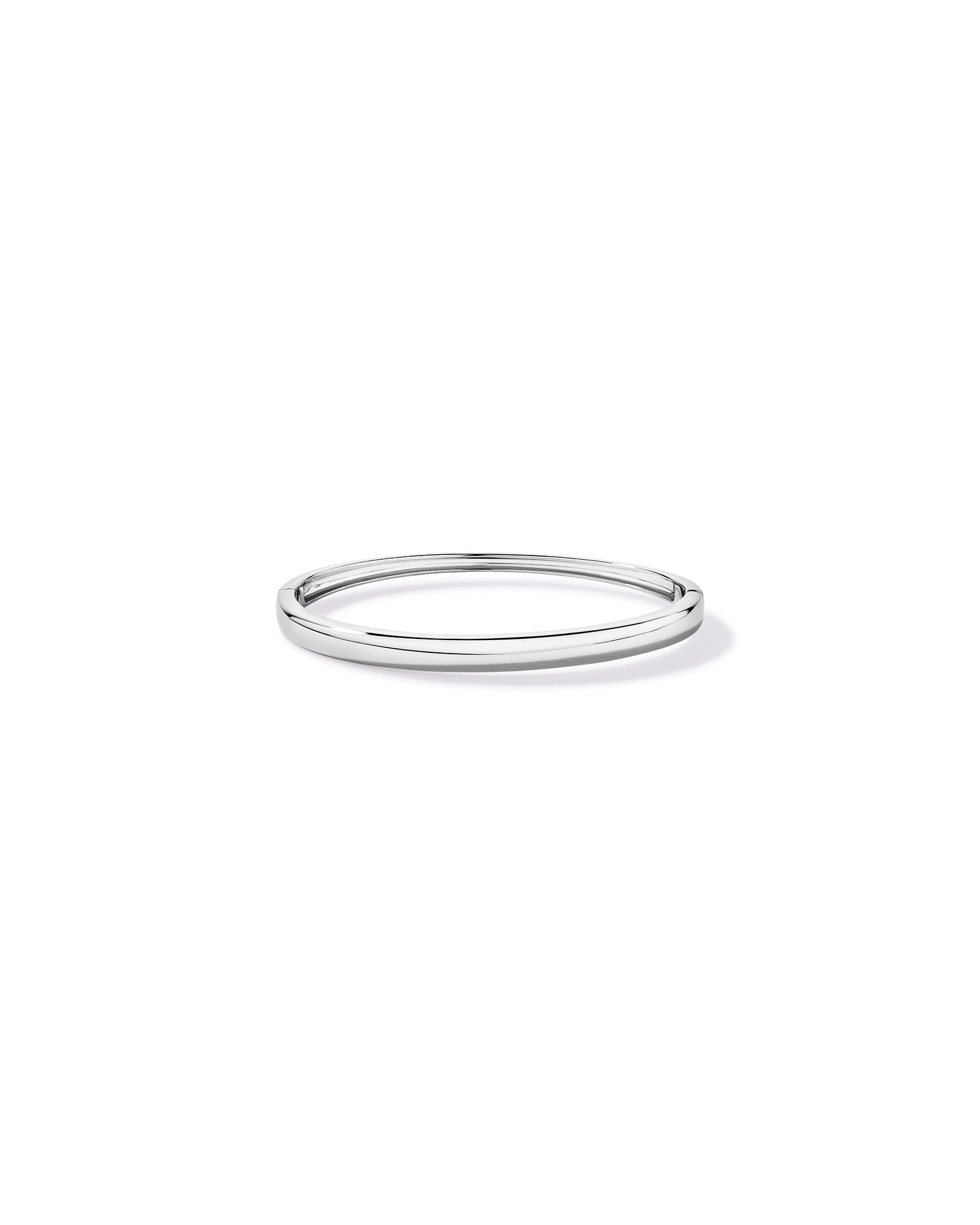 Polished Hinged Bangle in Sterling Silver - Medium