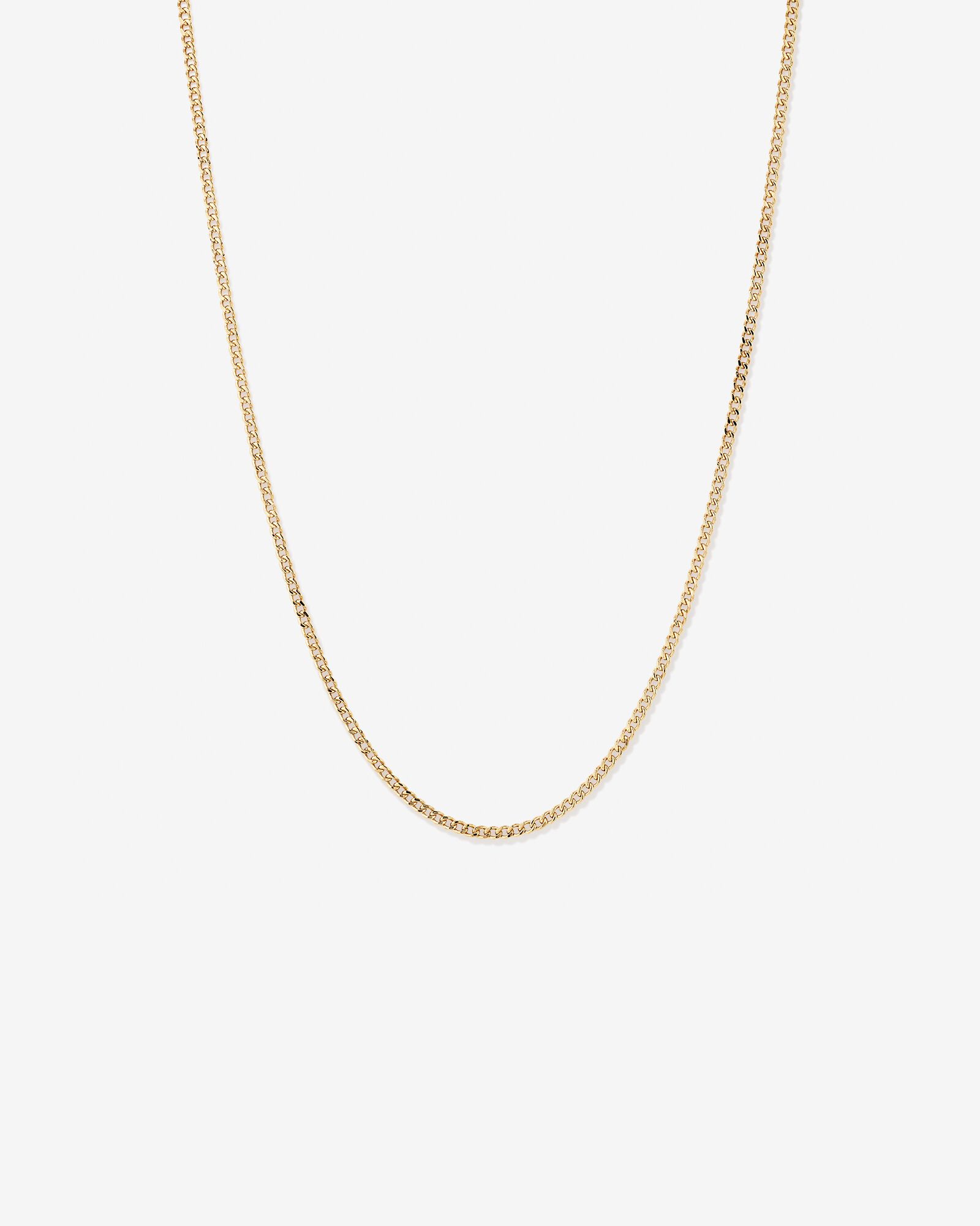 60cm (20") 2.95mm Width Semi Solid Diamond Cut Curb Chain in 10kt Yellow Gold