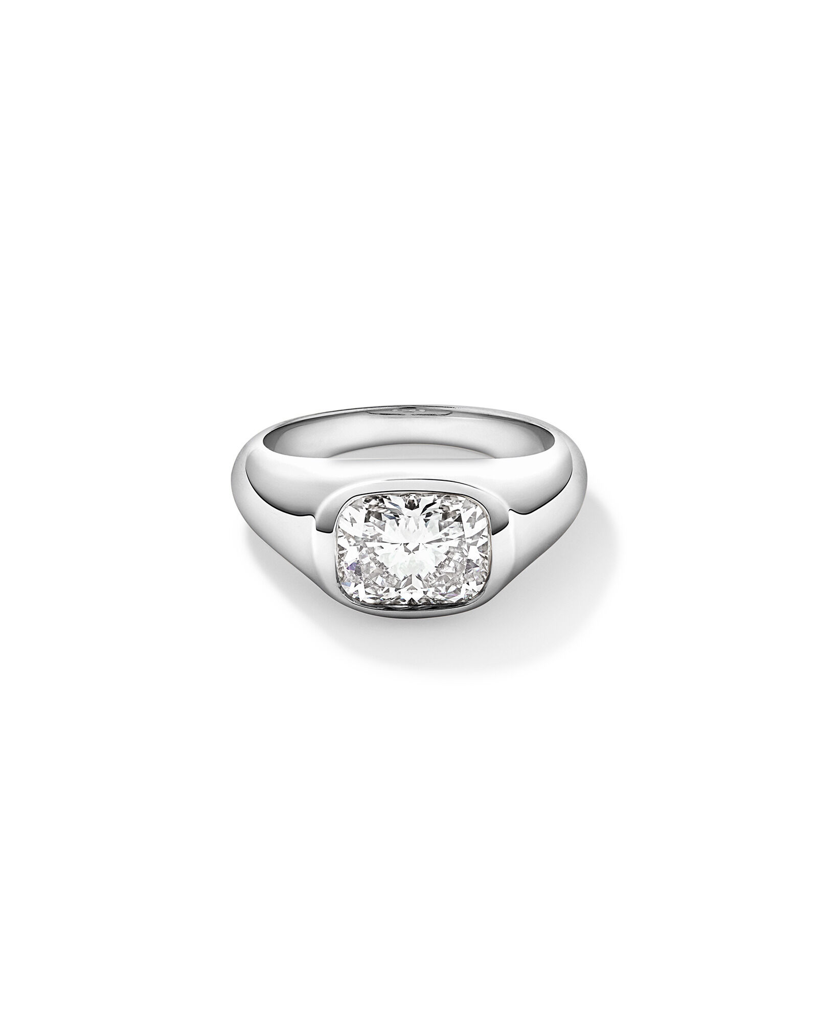 2.00TW Elongated Cushion Laboratory-Grown Diamond Ring in 14kt White Gold