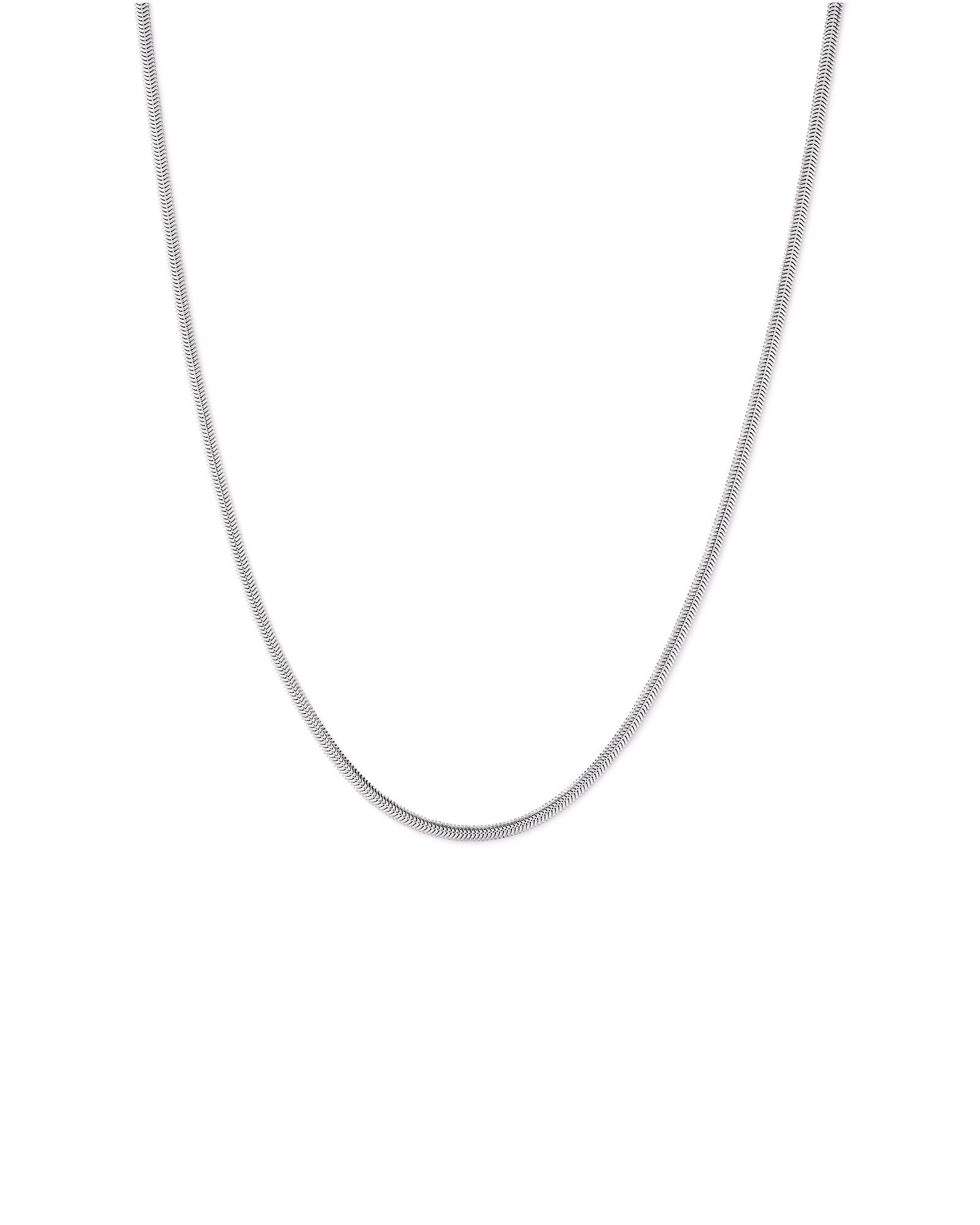 Cha&icirc;ne ovale serpent de 50 cm (20") de 3 mm de largeur en argent sterling