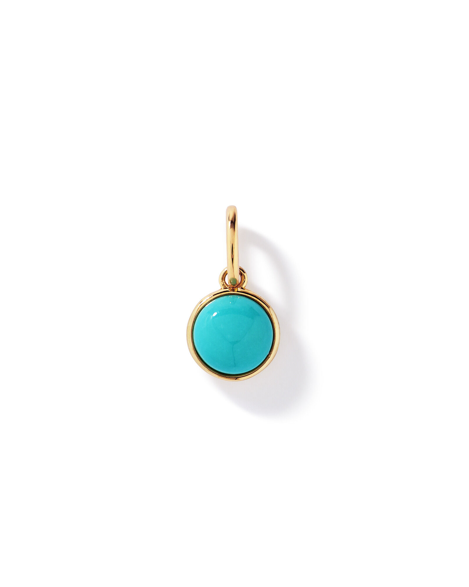 Pendentif rond turquoise en vermeil 18kt