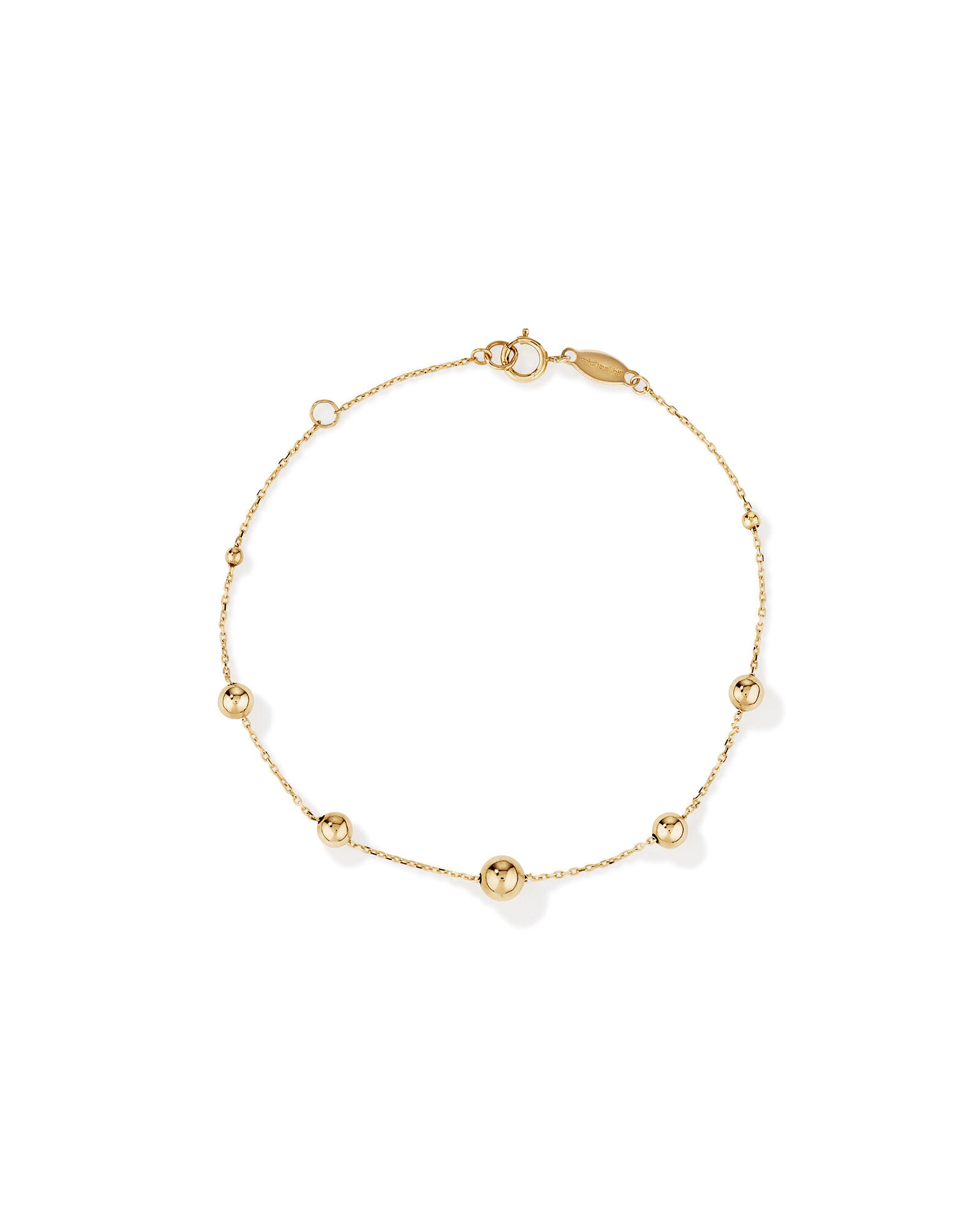 19cm (7.5") Bead Bracelet in 10kt Yellow Gold