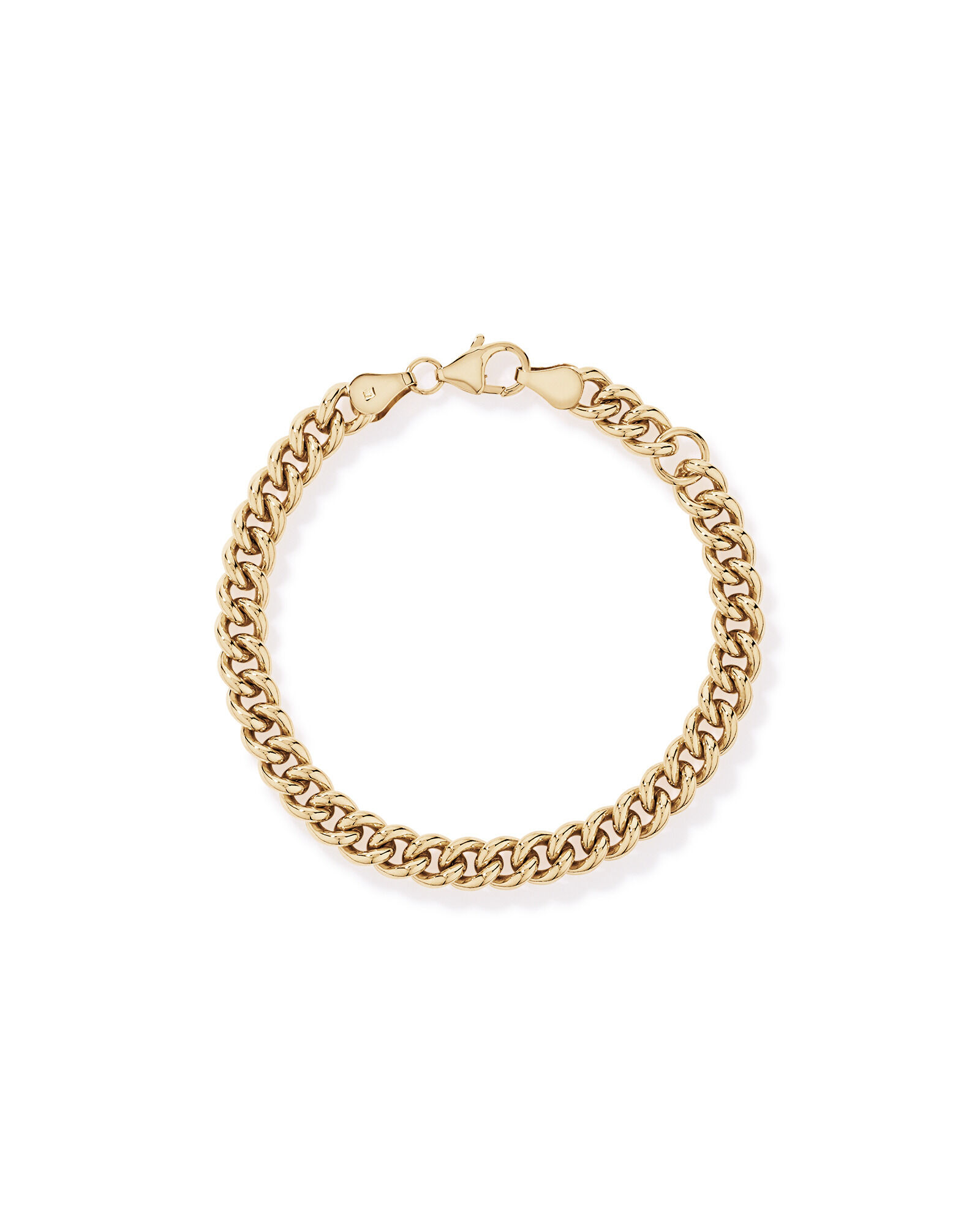 Bracelet gourmette ronde 19 cm (8 po) en vermeil 18 ct