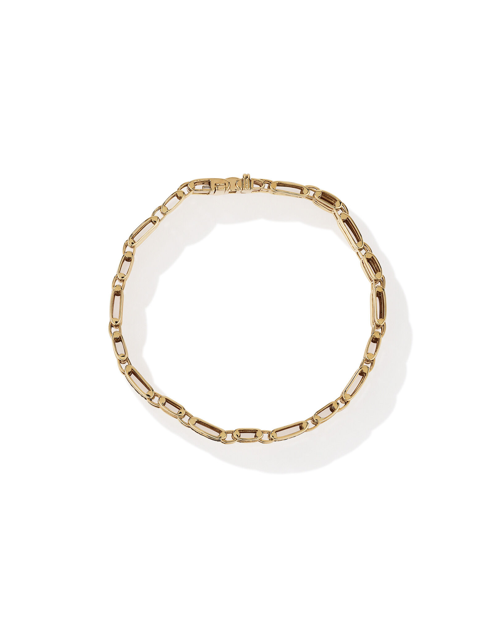 21cm Bracelet with .43TW of Black Diamonds in 10kt Yellow Gold & Black Rhodium