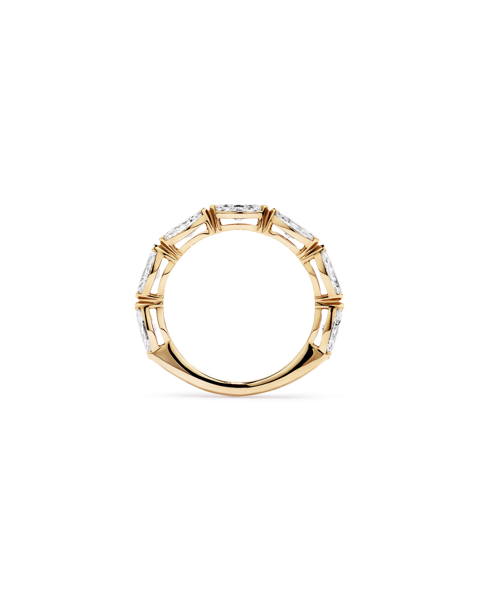 1.40 Carat TW East-West Marquise Laboratory-Grown Diamond Wedding Ring in 14kt Yellow Gold