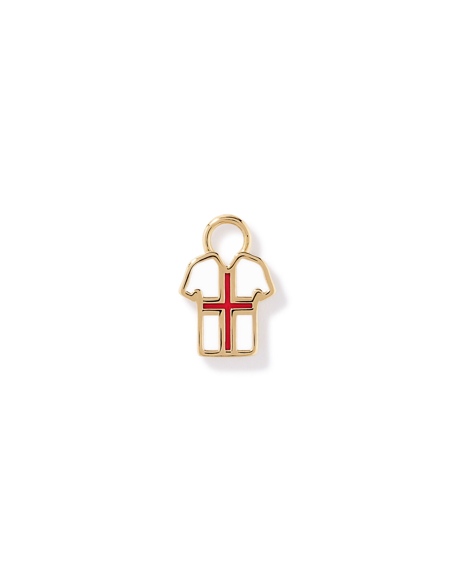 England Jersey Earring Charm in 18Kt Vermeil